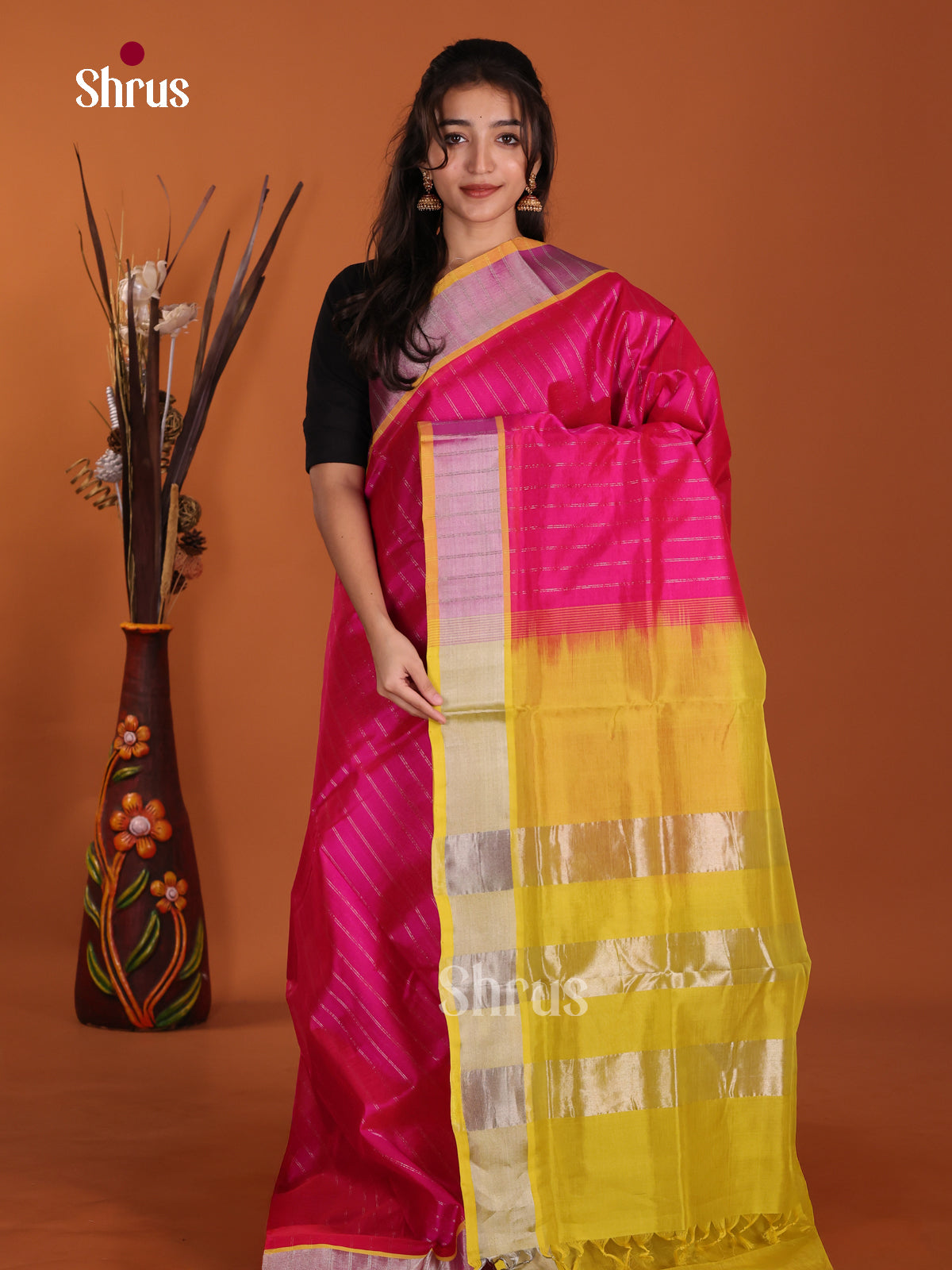 DKS24190 - Silk Cotton Saree - Shop on Shrus.com