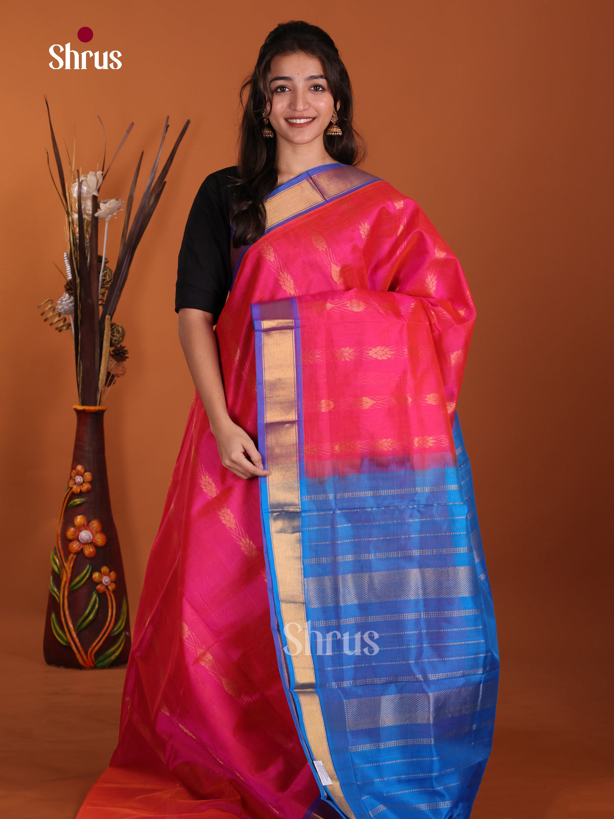 DKS24194 - Silk Cotton Saree - Shop on Shrus.com