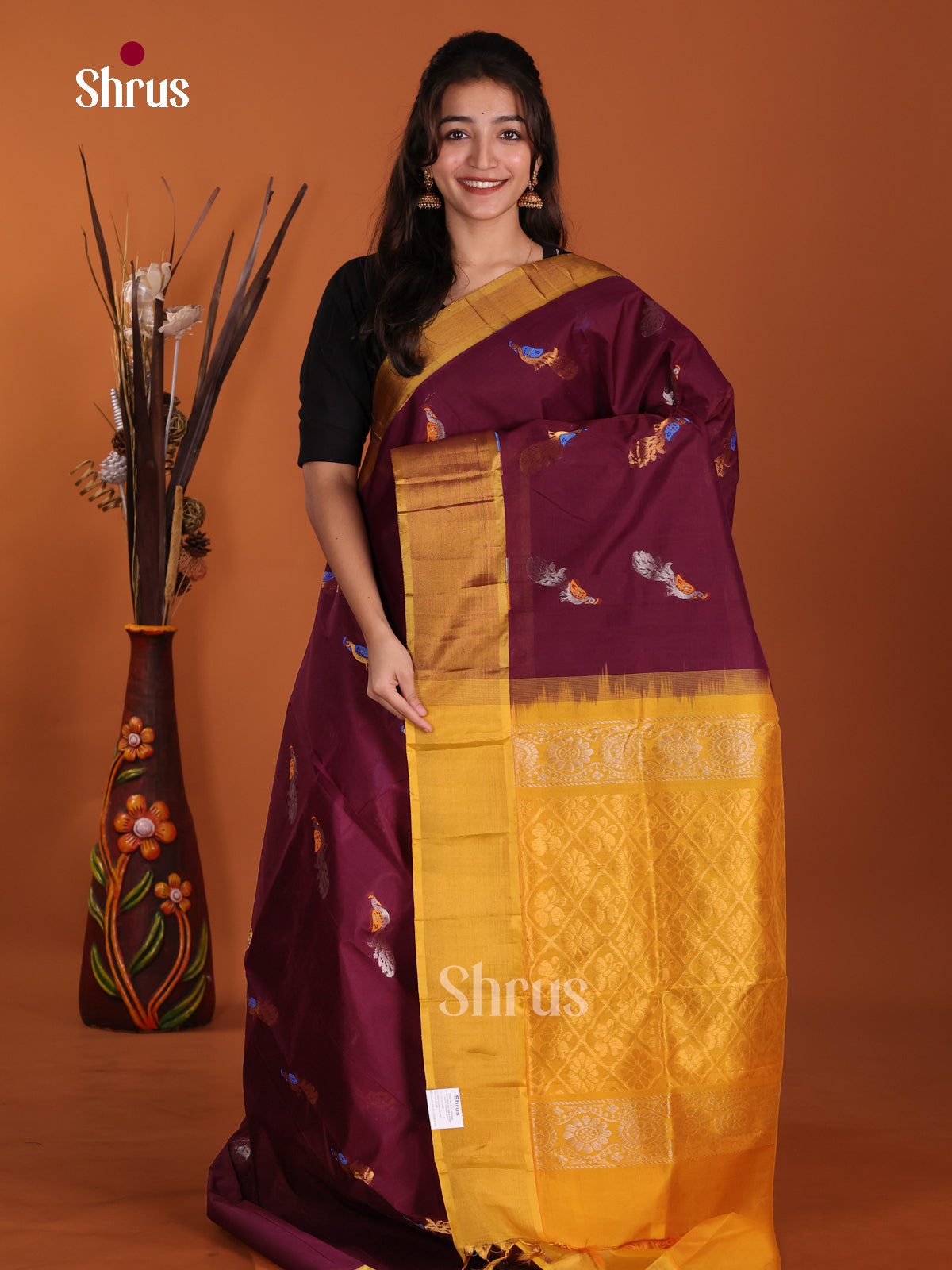 DKS24213 - Silk Cotton Saree - Shop on Shrus.com