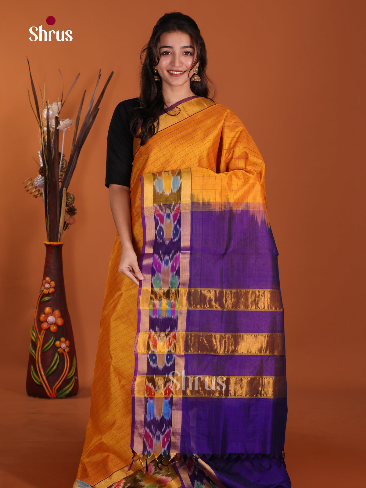 DKS24230 - Silk Cotton Saree - Shop on Shrus.com