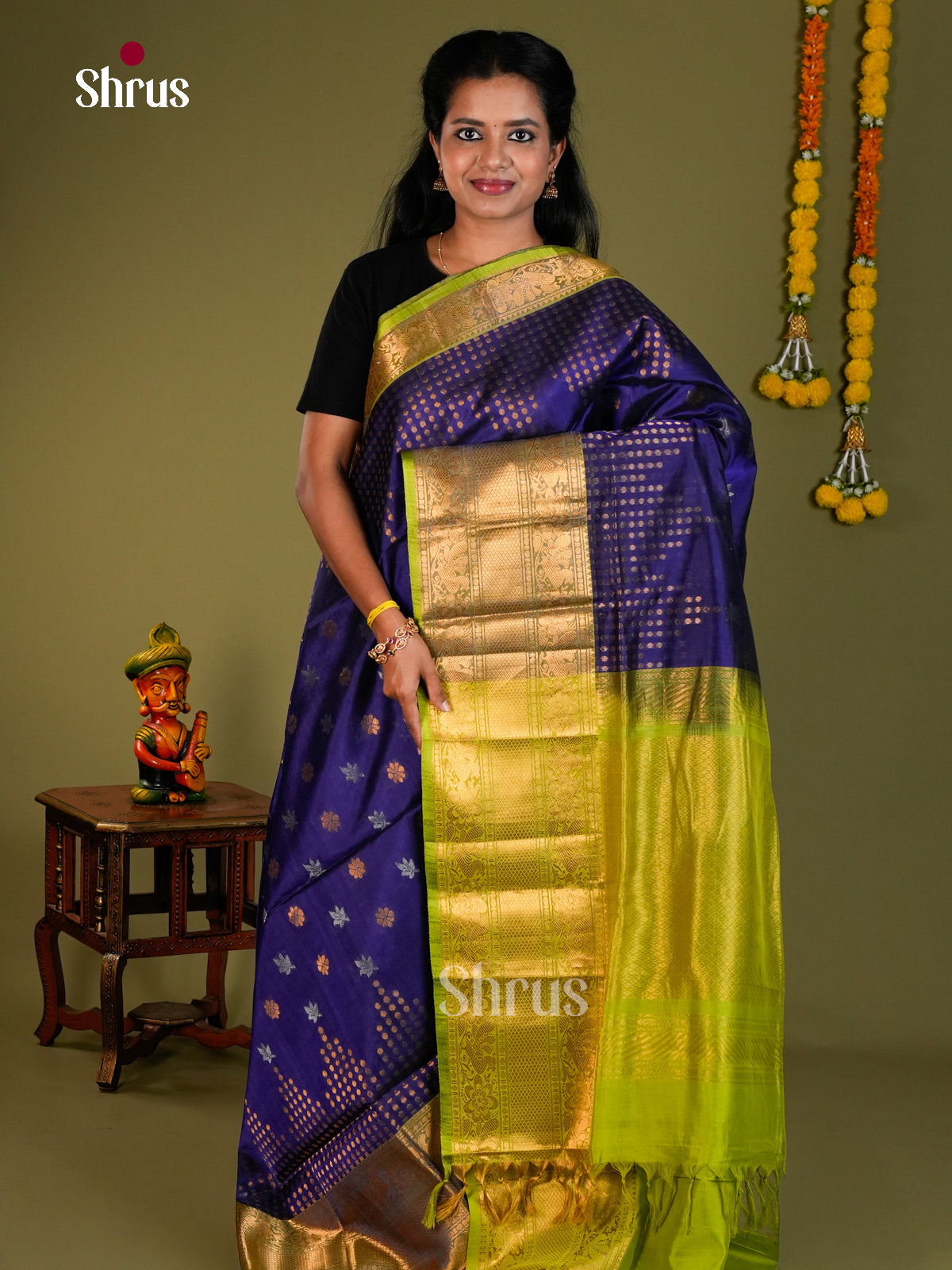 DKS24298 - Silk Cotton Saree - Shop on Shrus.com