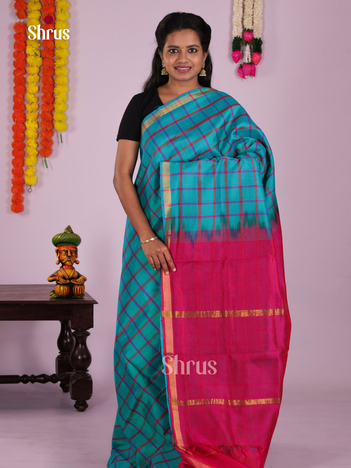 DKS24447 - Silk Cotton Saree