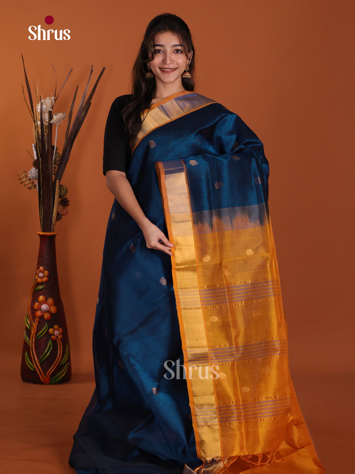 DKS24469 - Silk Cotton Saree - Shop on Shrus.com