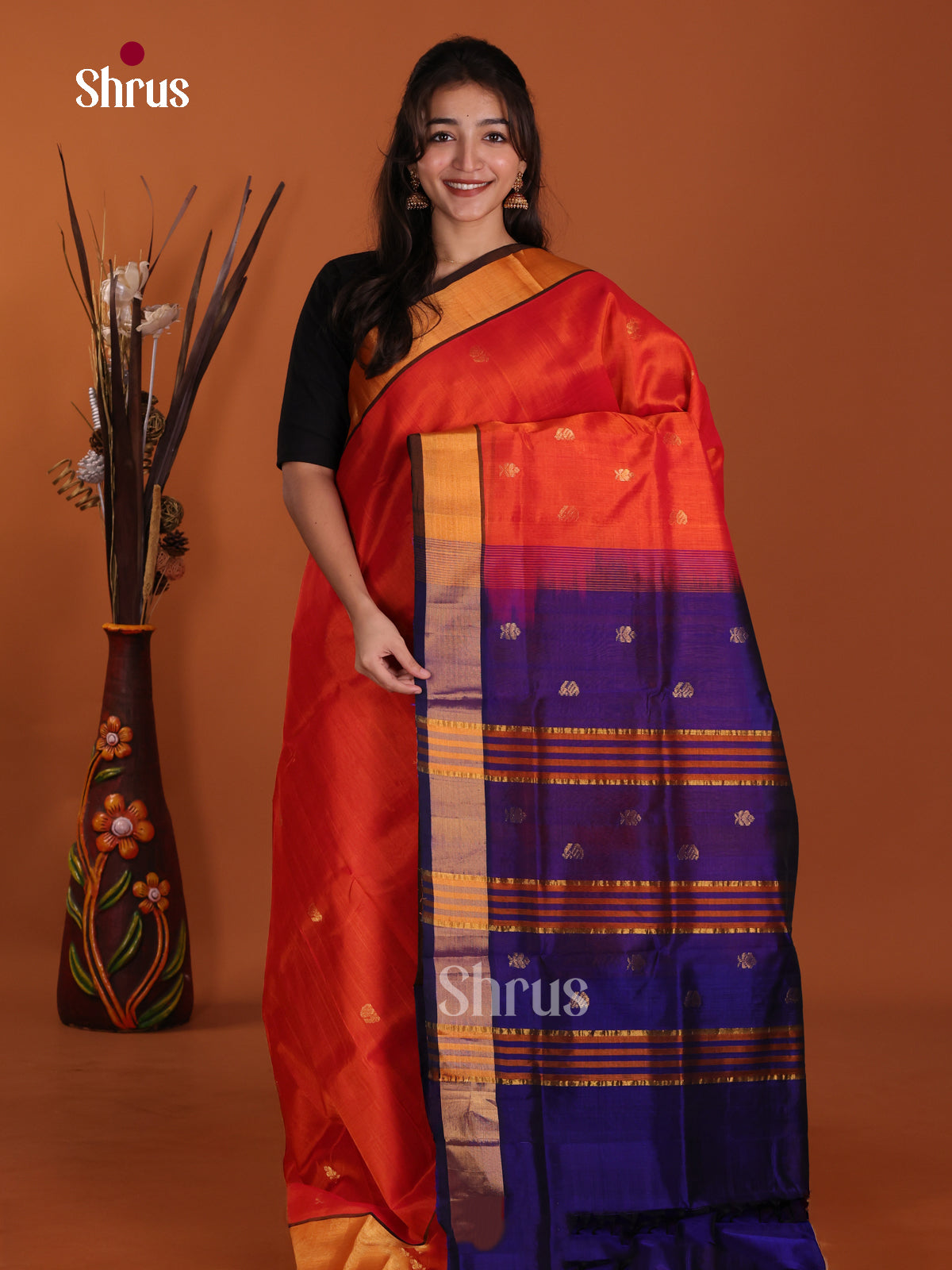 DKS24483 - Silk Cotton Saree - Shop on Shrus.com