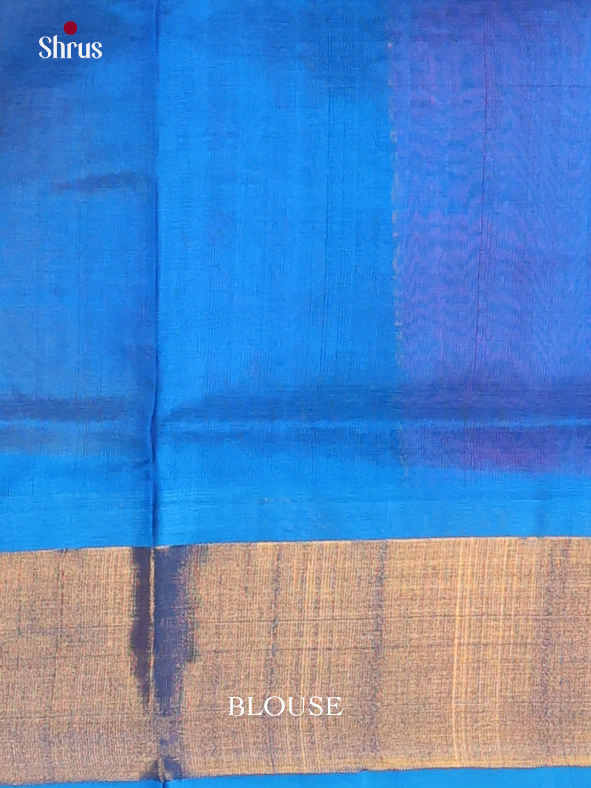Multicolor & Blue Silk Cotton Saree with kaddi border