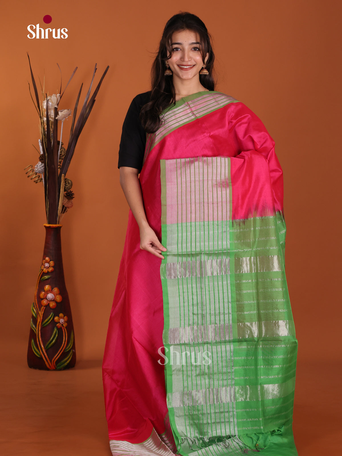 DKS24540 - Silk Cotton Saree - Shop on Shrus.com
