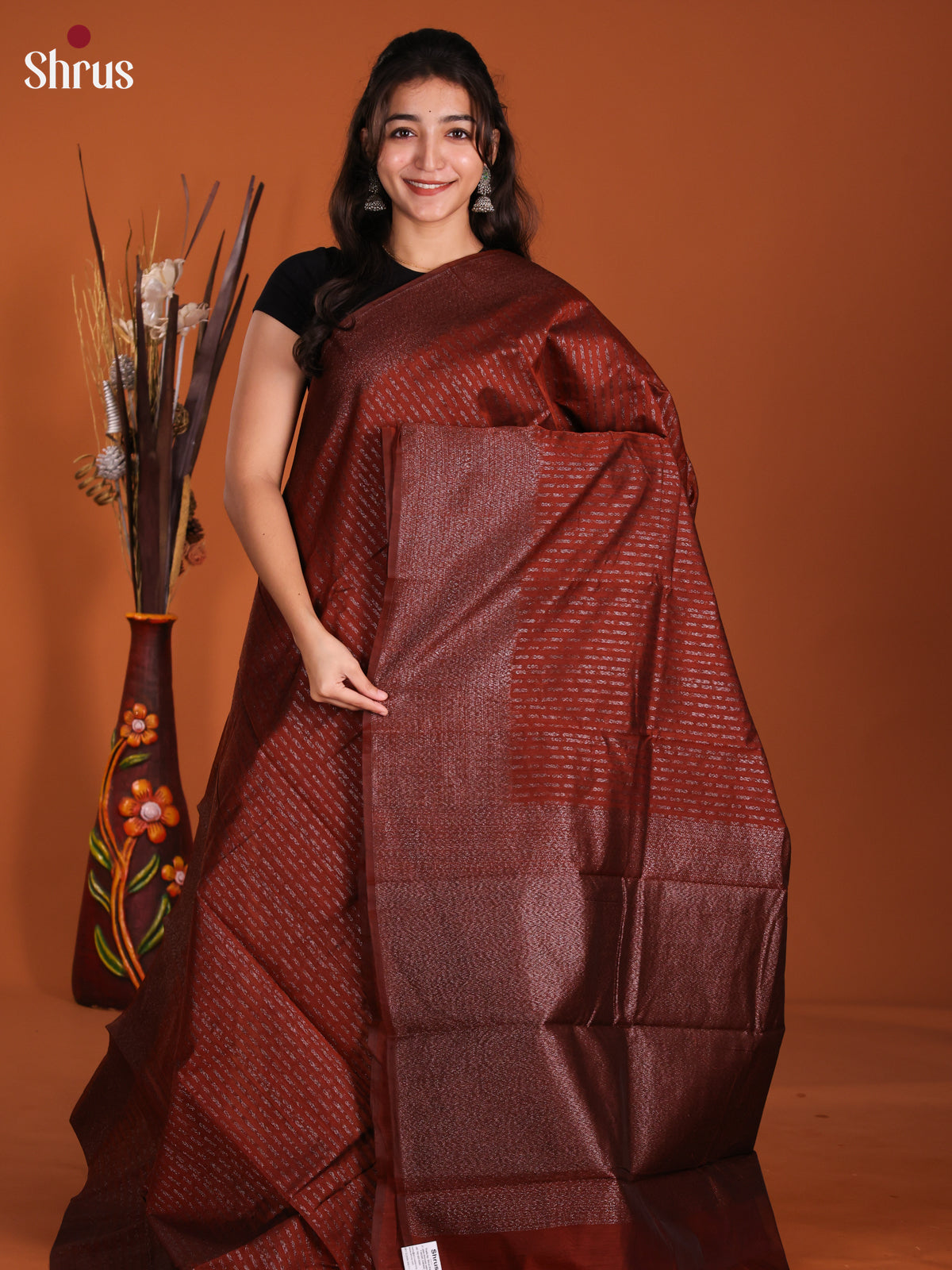 Arakku Maroon - Semi Silkcotton Saree -DKS25209