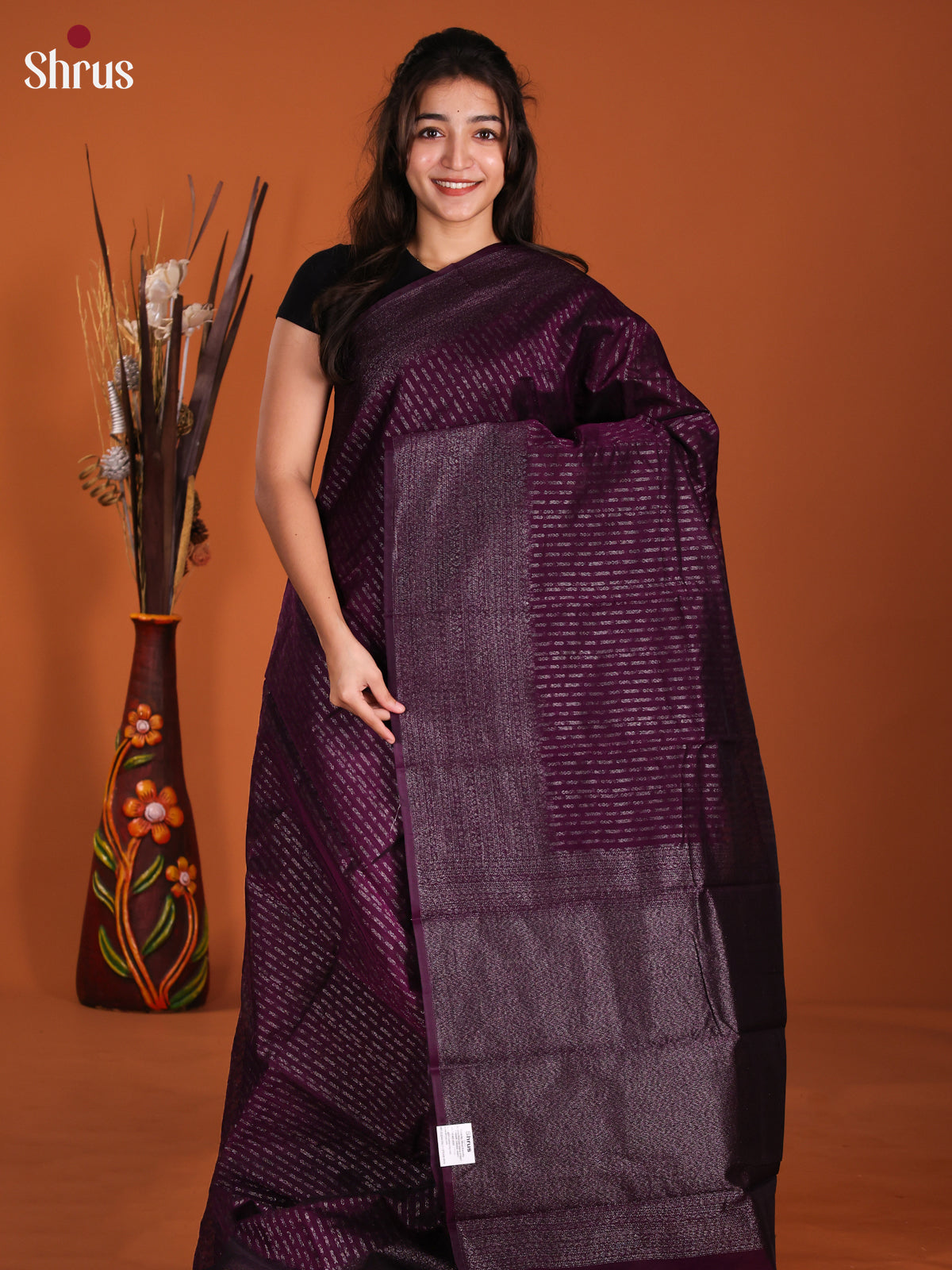 Violet - Semi Silkcotton Saree- DKS25214