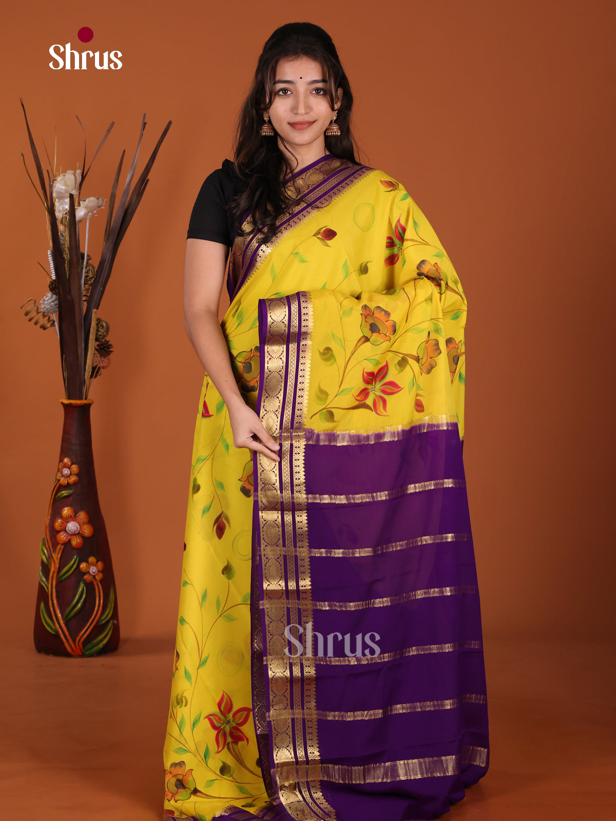 DKS25311 - Mysore Silk Print Saree