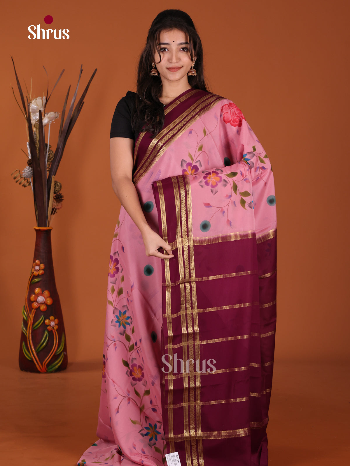 DKS25313 - Mysore Silk Print Saree