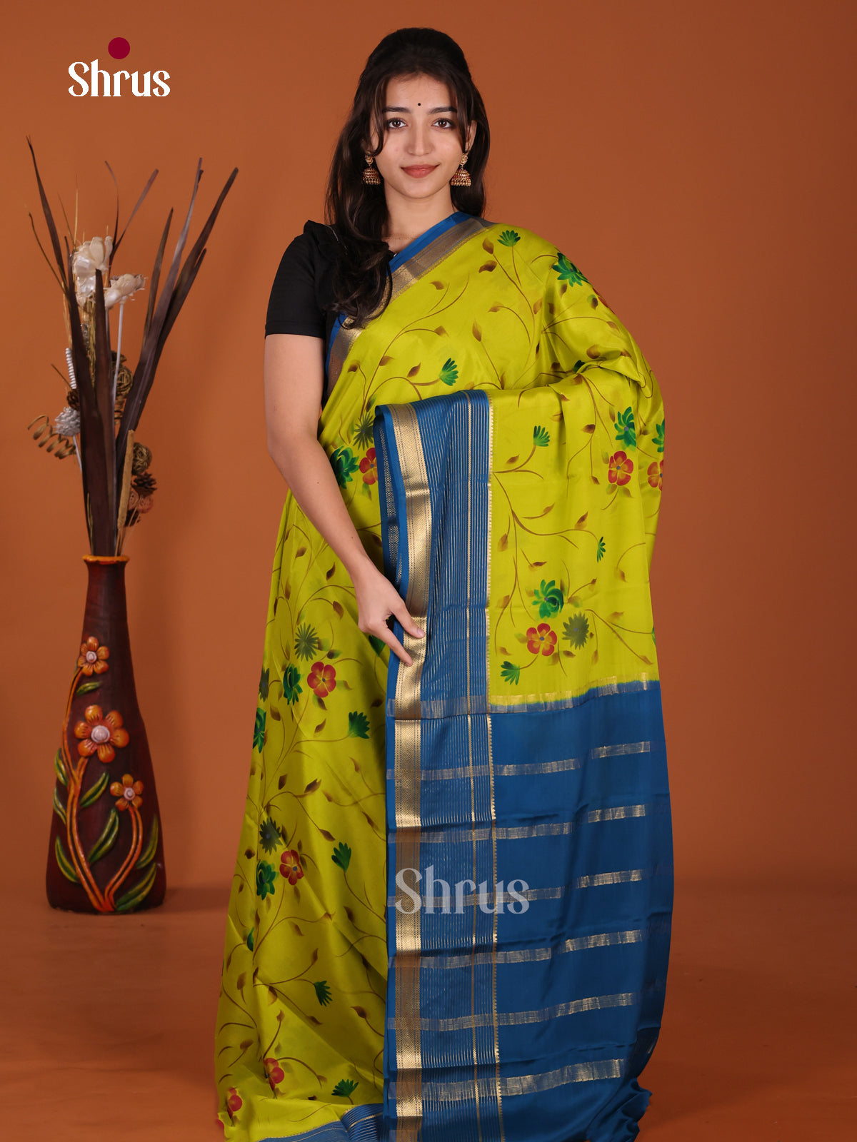 DKS25316 - Mysore Silk Print Saree