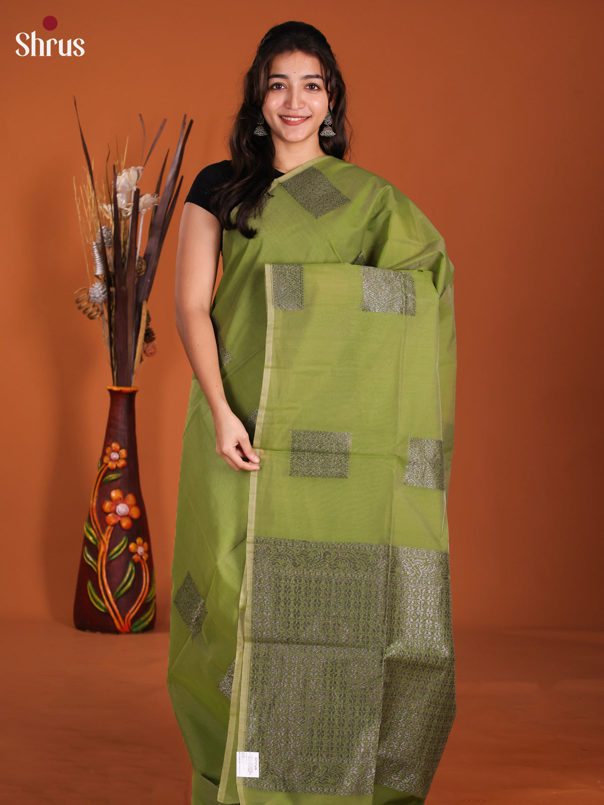 Light Green -DKS26175 - Semi Silkcotton Saree
