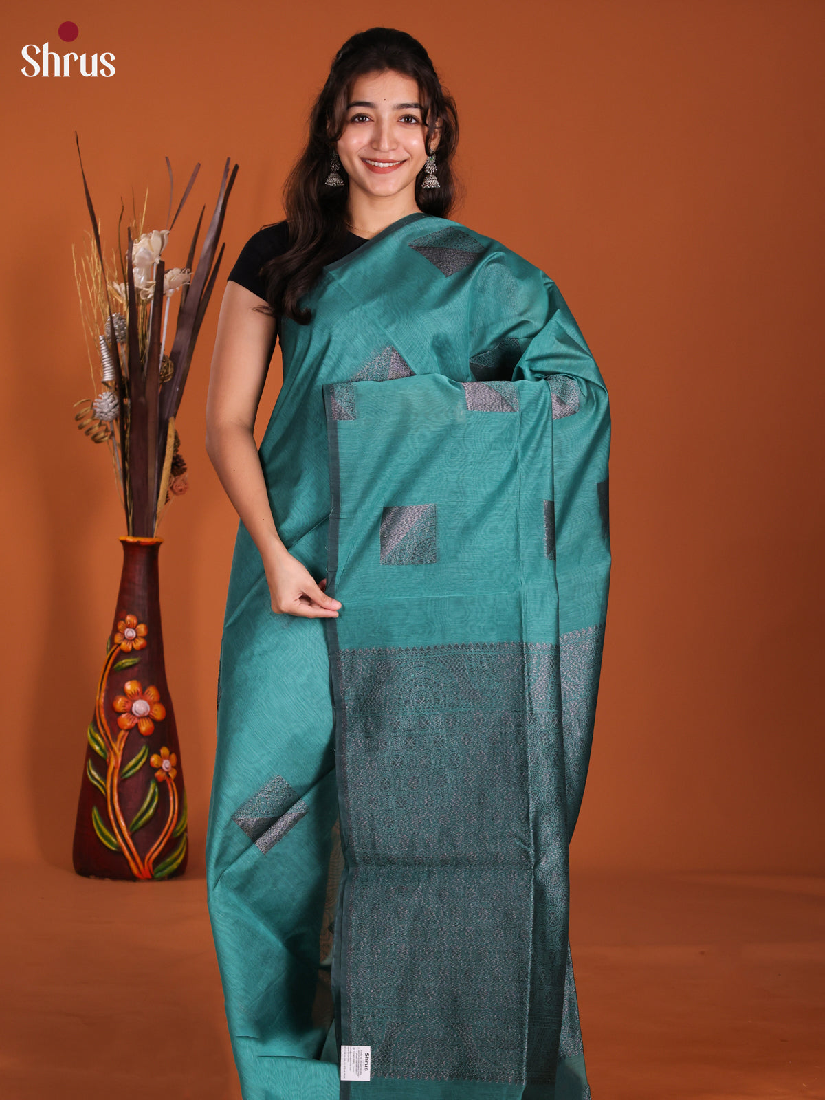 Green - Semi Silkcotton Saree - DKS26194