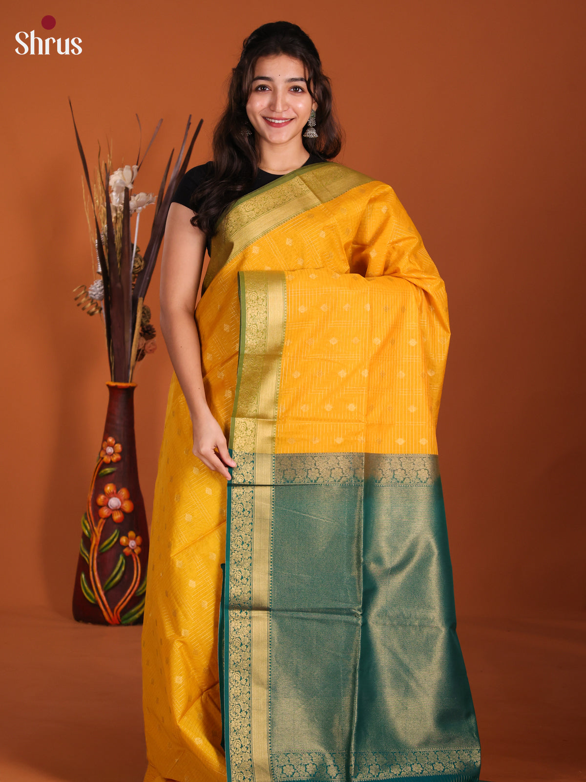 DKS26278 - Semi Silkcotton Saree - Shop on Shrus.com