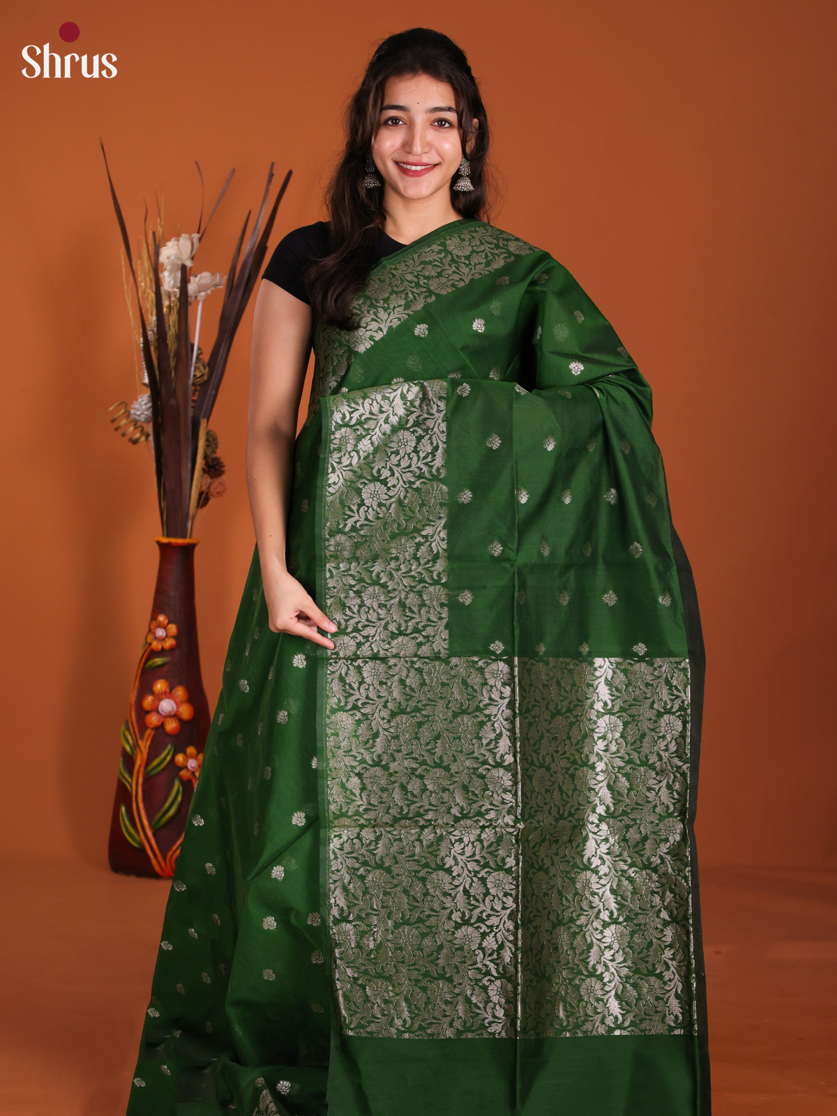 Green -DKS26330 - Semi Silkcotton Saree