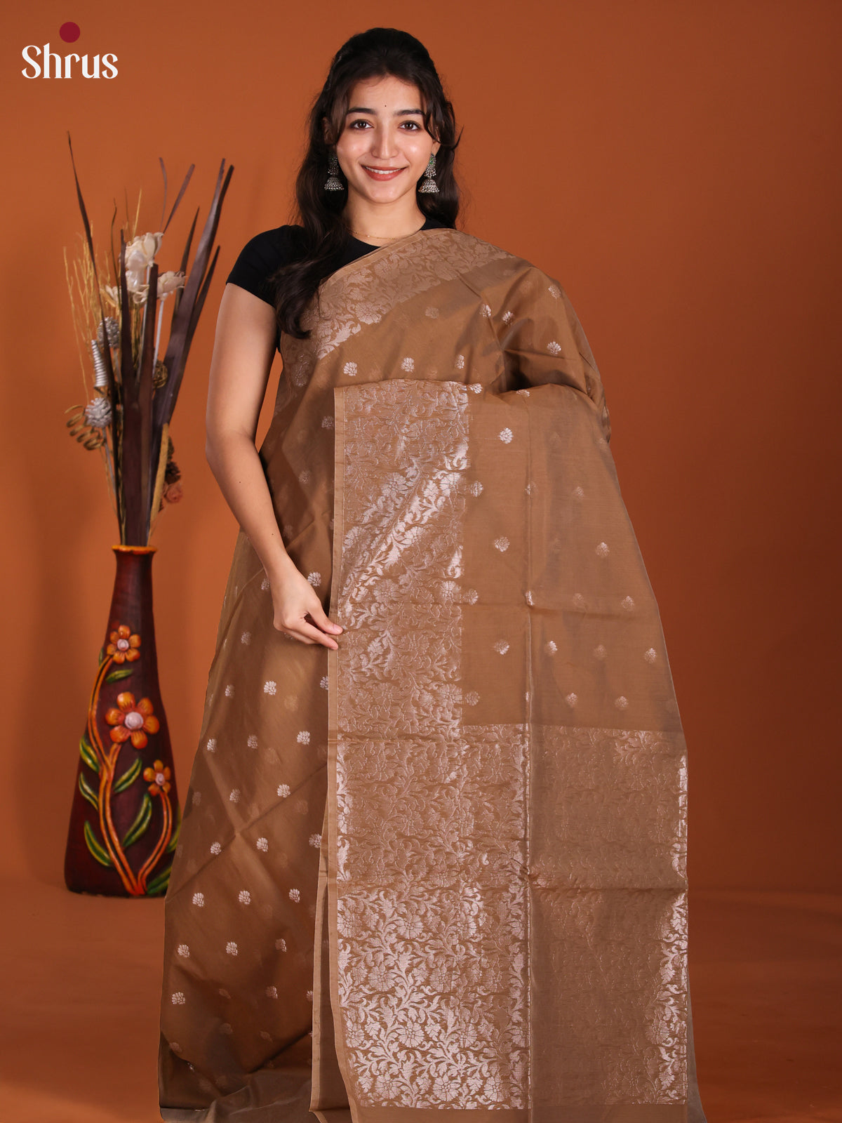 DKS26344 - Semi Silkcotton Saree - Shop on Shrus.com