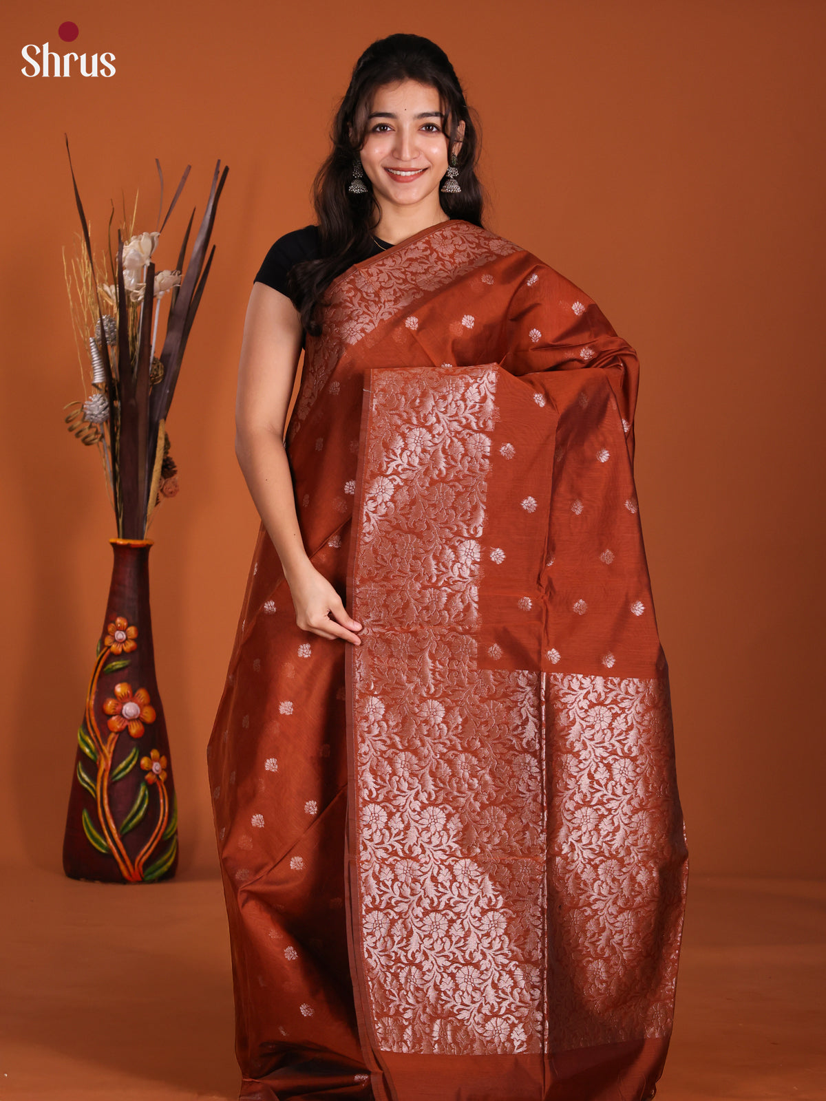 DKS26345 - Semi Silkcotton Saree - Shop on Shrus.com
