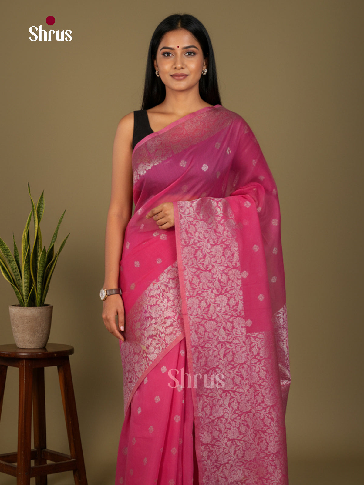 DKS26347 - Semi Silkcotton Saree - Shop on Shrus.com