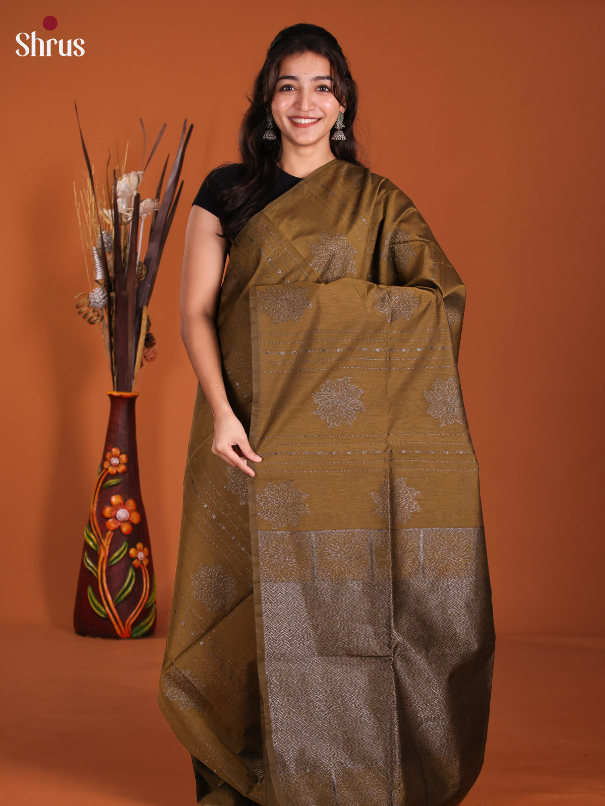 DKS26388 - Semi Silkcotton Saree - Shop on Shrus.com