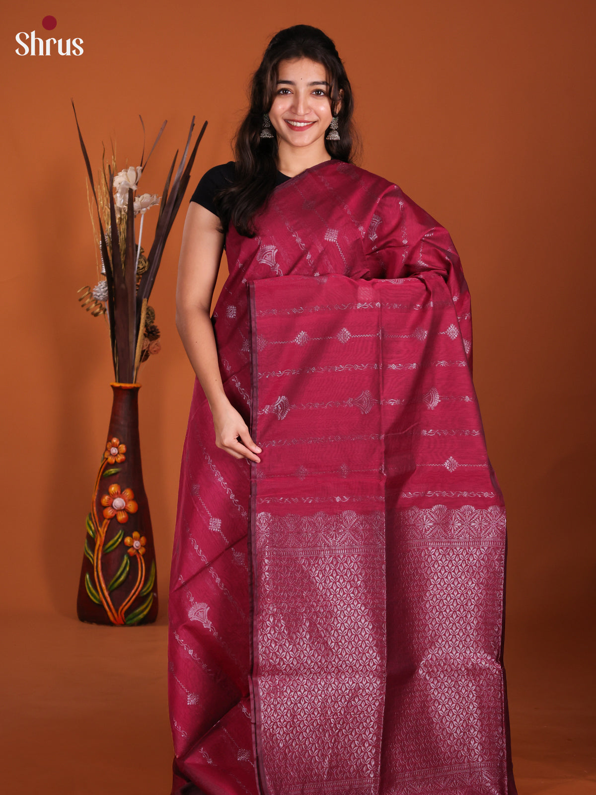 DKS26410 - Semi Silkcotton Saree - Shop on Shrus.com