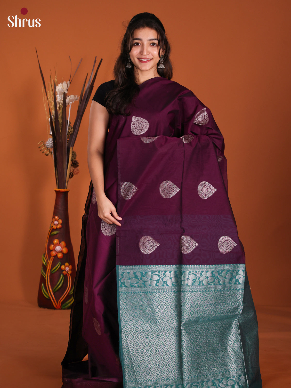 DKS26454 - Semi Silkcotton Saree - Shop on Shrus.com