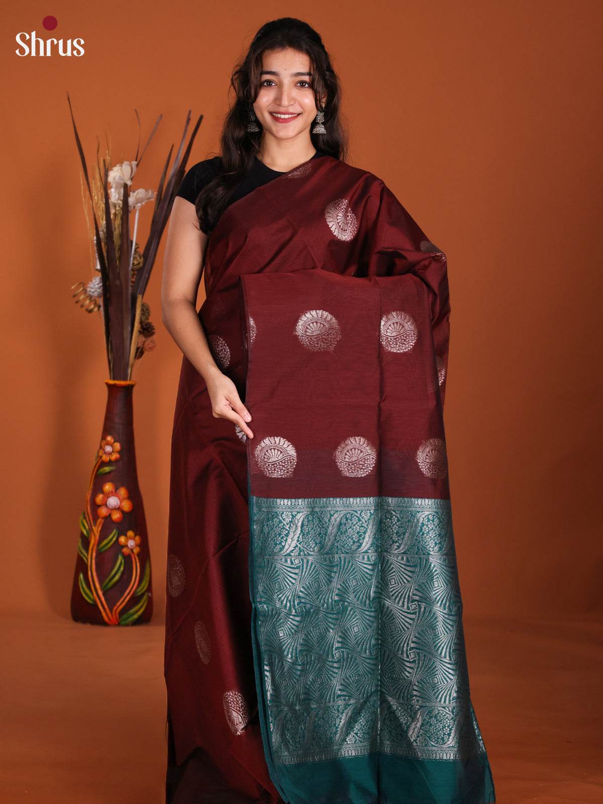 DKS26478 - Semi Silkcotton Saree - Shop on Shrus.com