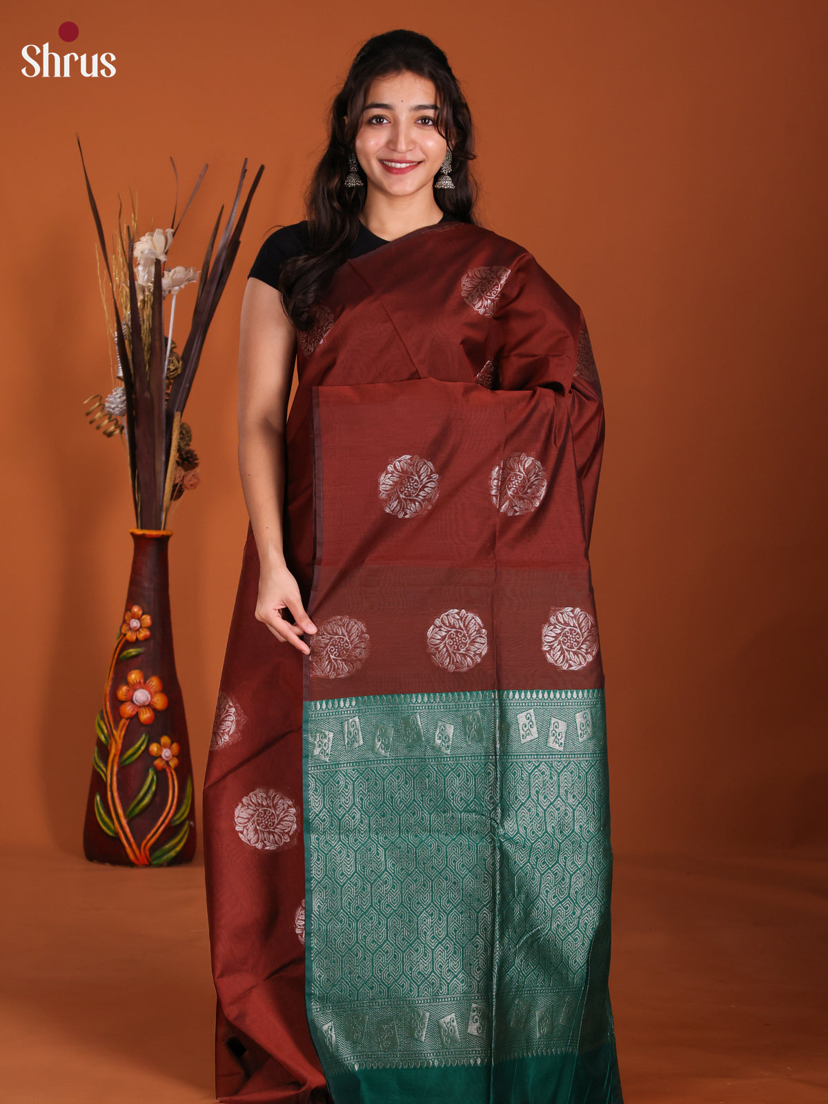 DKS26520 - Semi Silkcotton Saree - Shop on Shrus.com