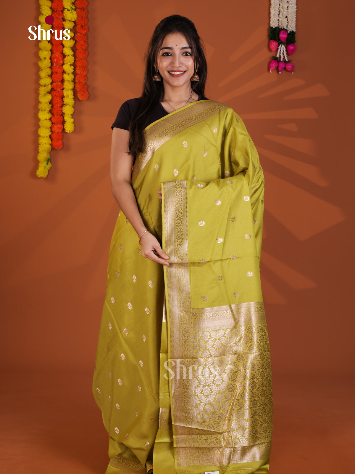 DKS27027 - Semi Chiniya Saree - Shop on Shrus.com