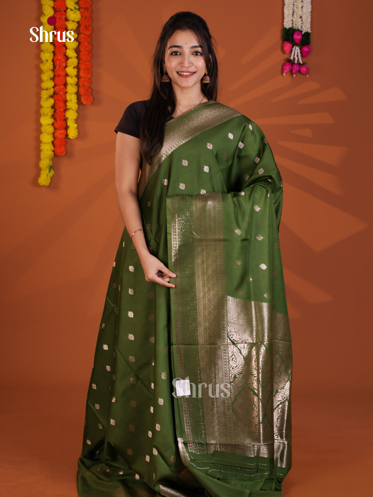 DKS27048 - Semi Chiniya Saree - Shop on Shrus.com