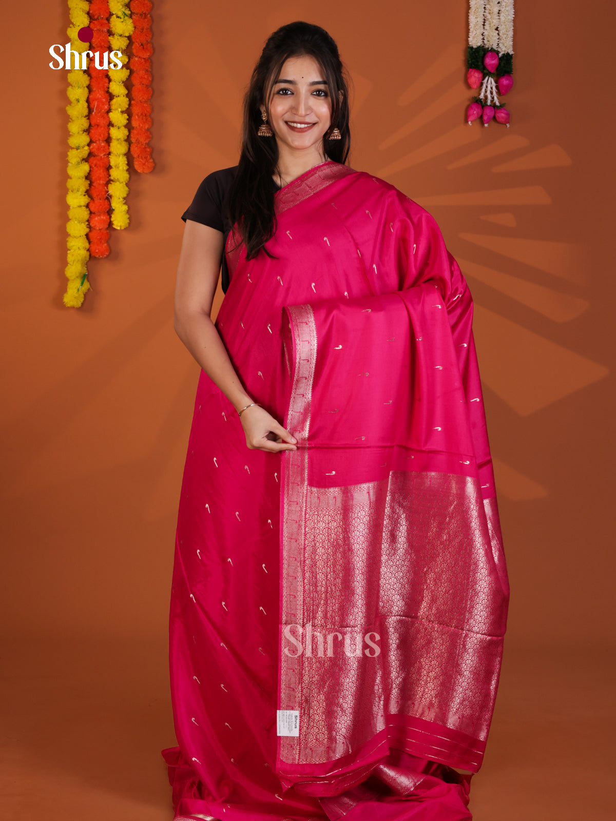 DKS27052 - Semi Chiniya Saree - Shop on Shrus.com