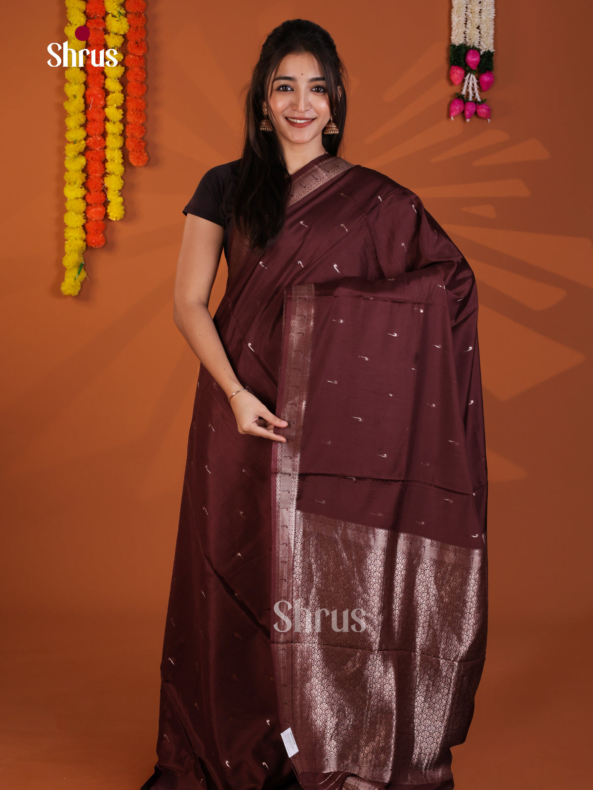DKS27056 - Semi Chiniya Saree - Shop on Shrus.com