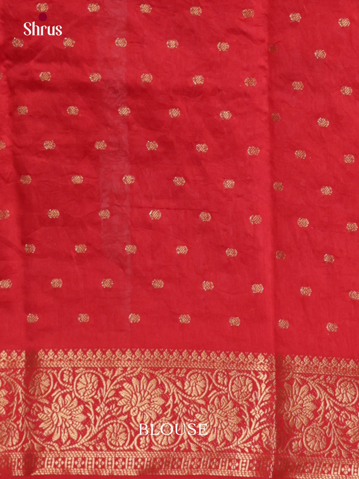 Red- Semi Rawsilk Saree