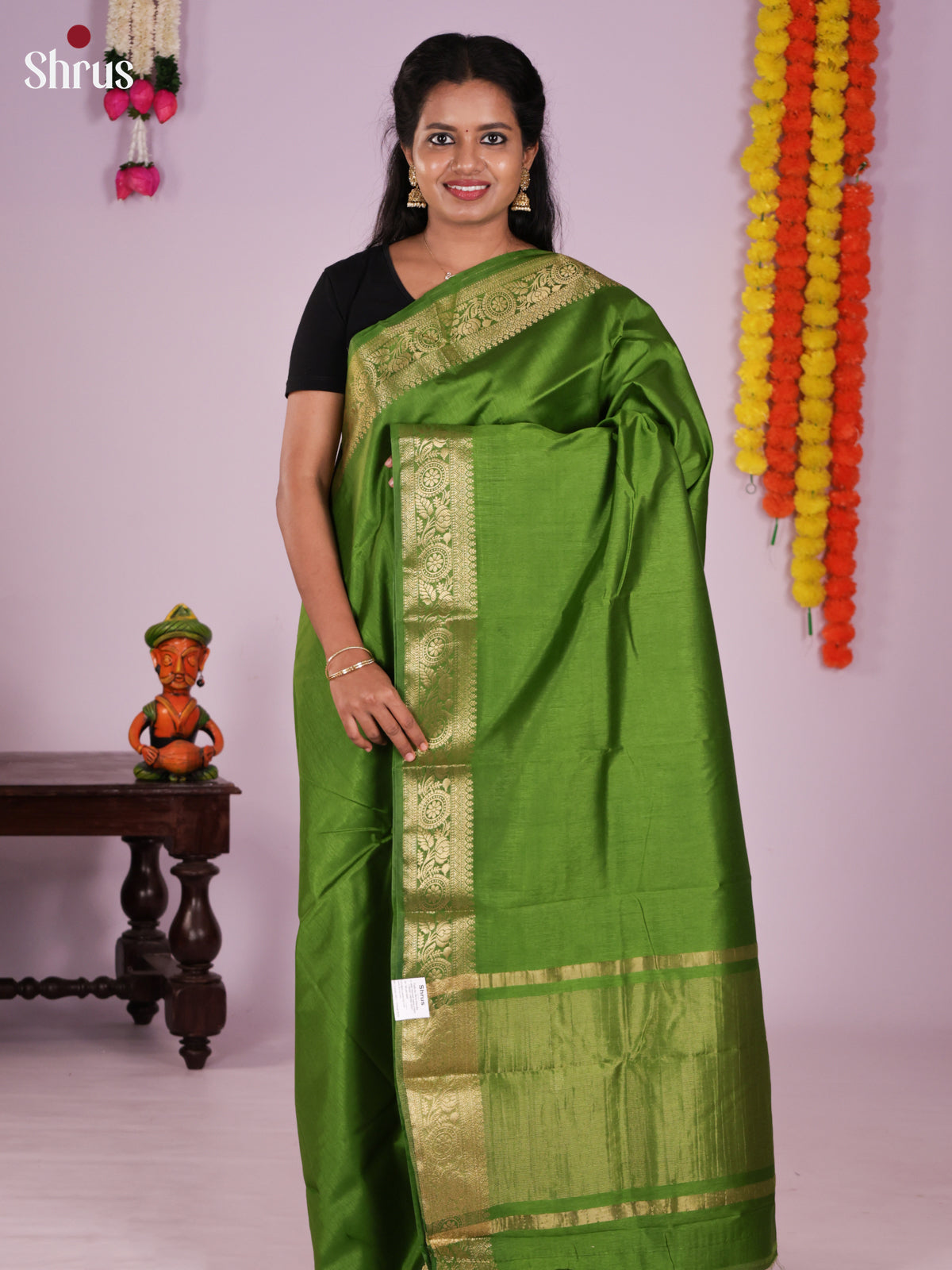 DKS27077 - Semi Rawsilk Saree - Shop on Shrus.com