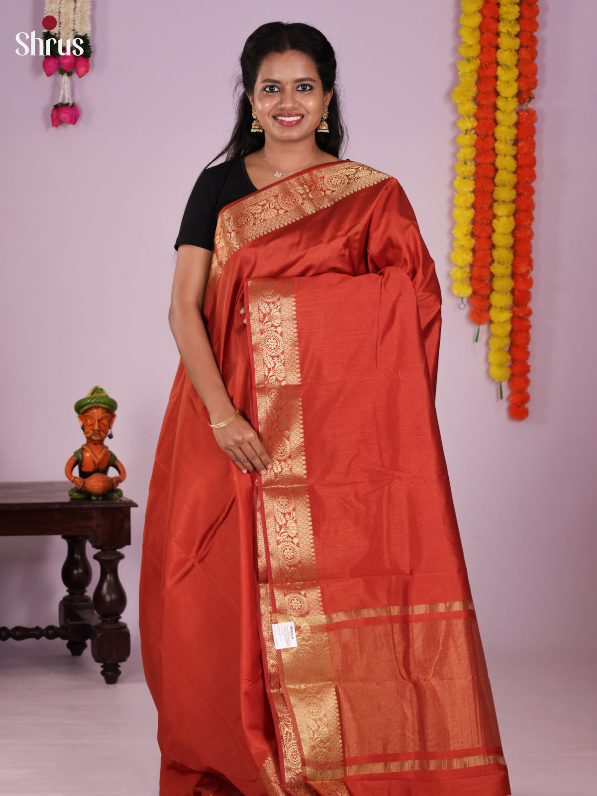 DKS27081 - Semi Rawsilk Saree - Shop on Shrus.com