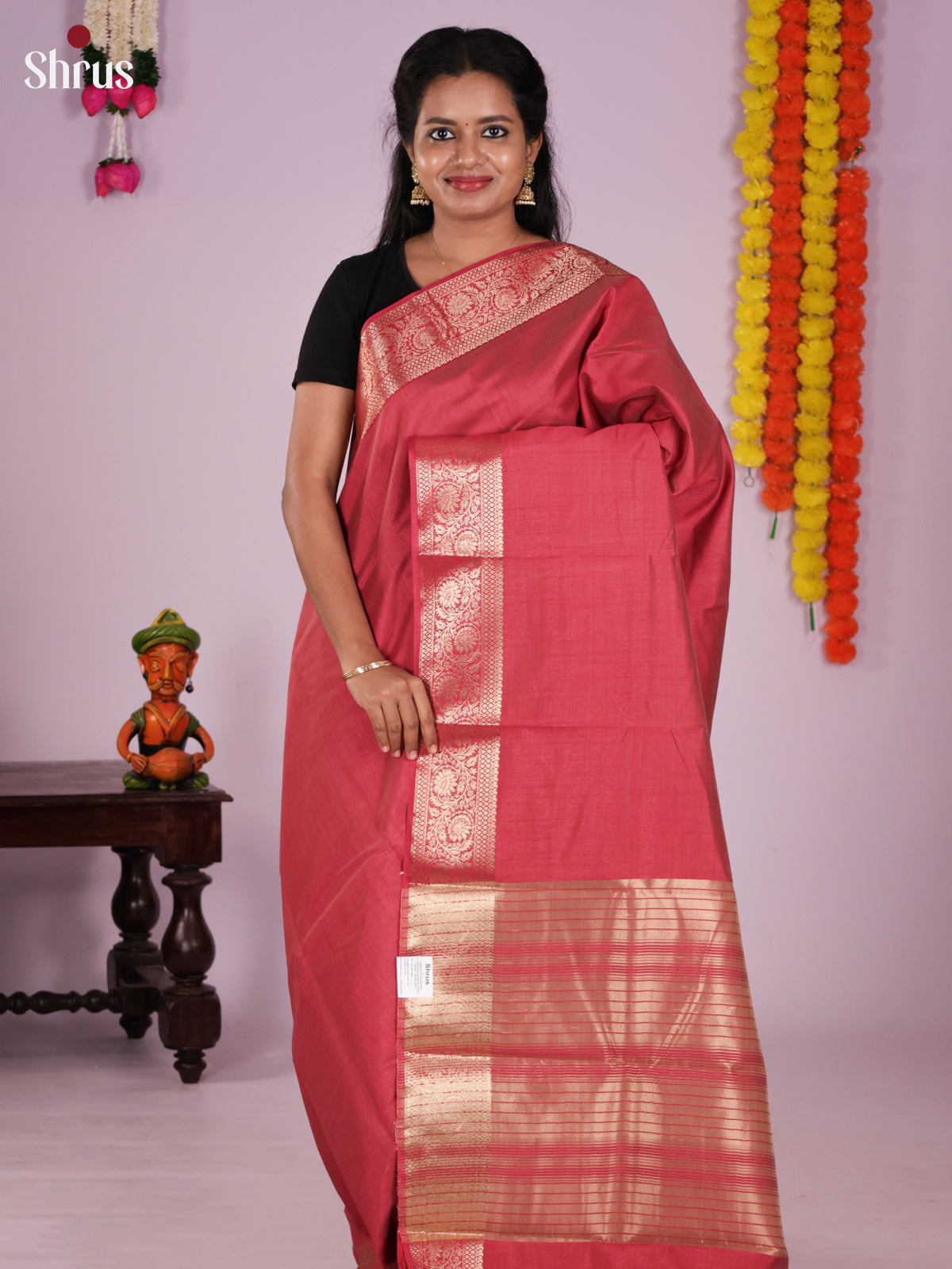 DKS27082 - Semi Rawsilk Saree - Shop on Shrus.com