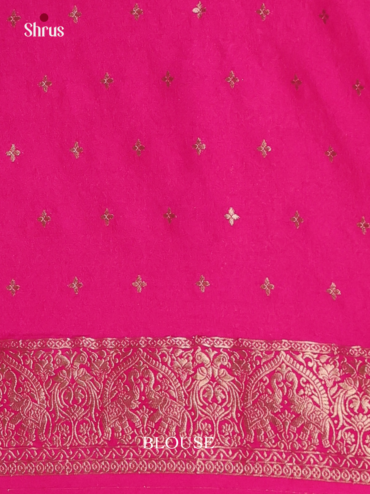 Rani Pink - Semi Georgette Saree