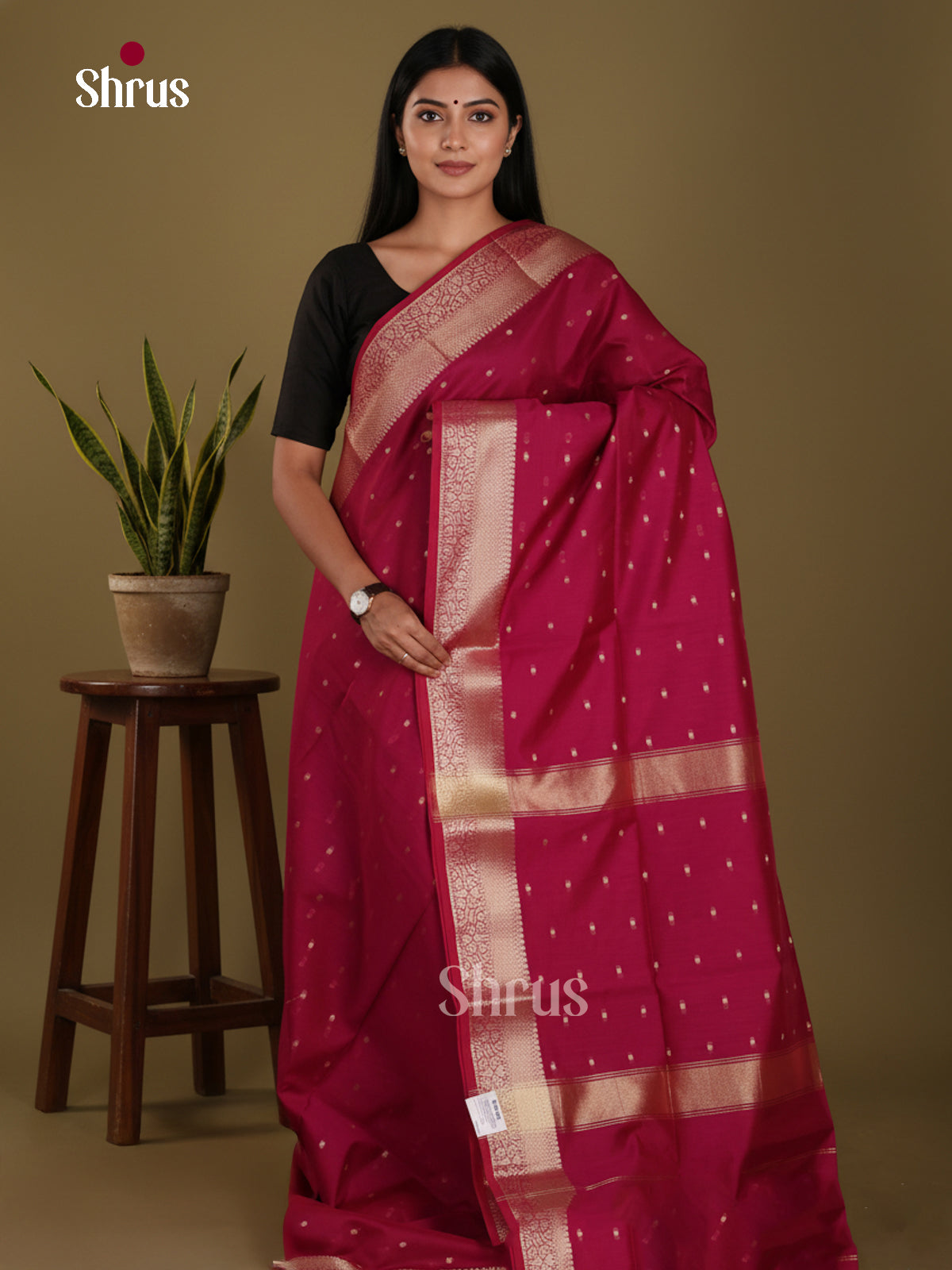 Maroon - Art Maheshwari Saree