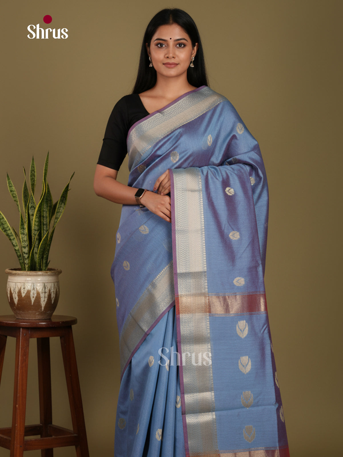 Blue - Art Maheshwari Saree