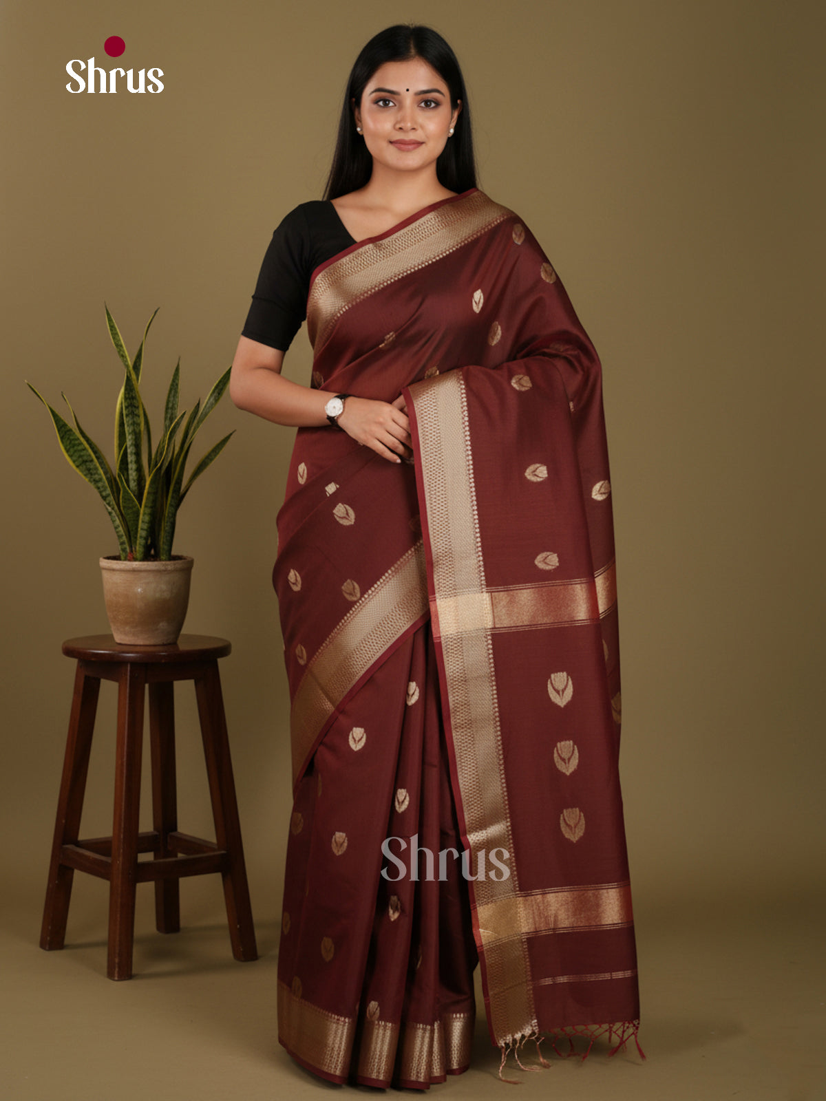 Brown - Art Maheshwari Saree