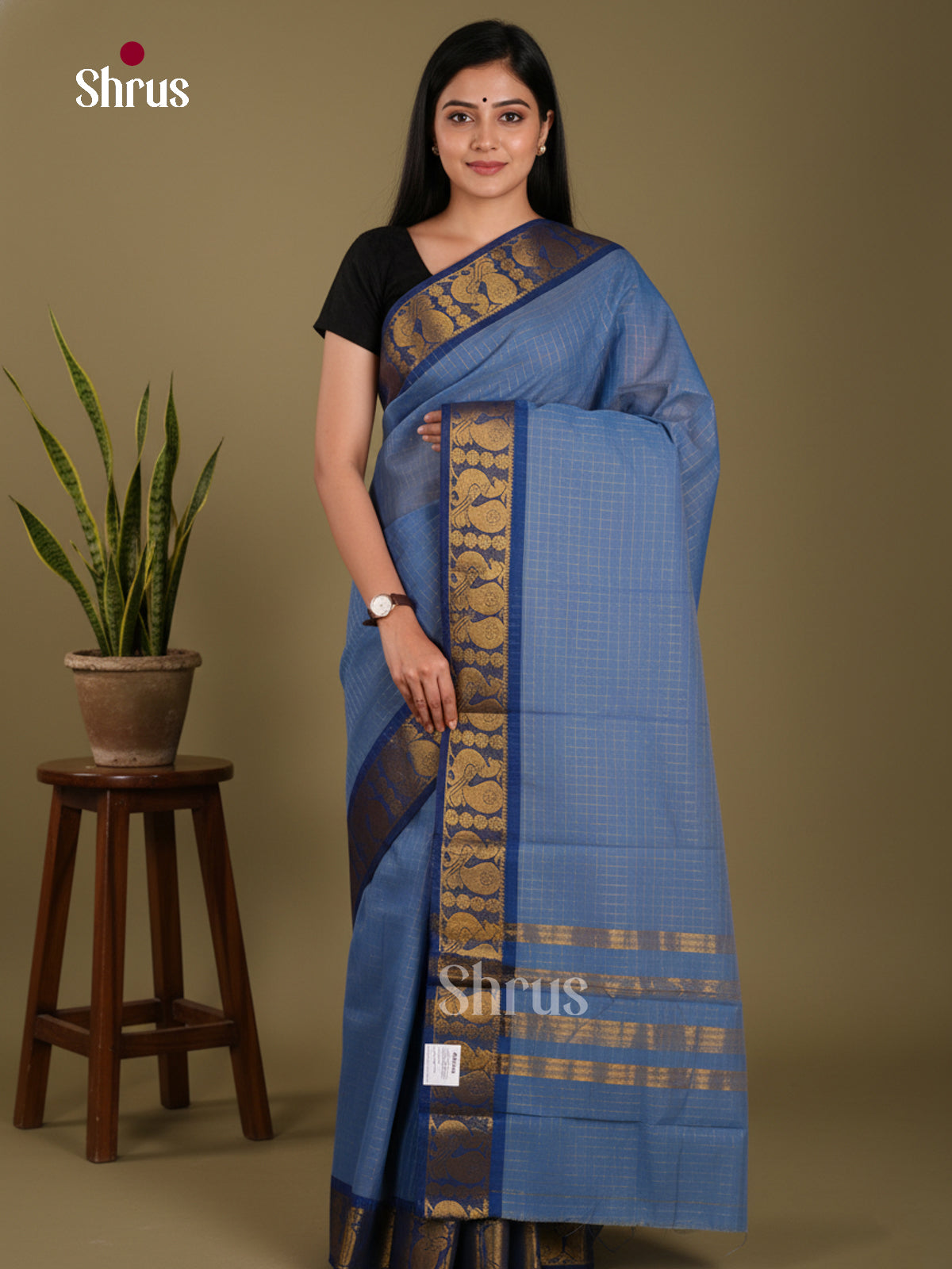 DKS28087 - Chettinad Mix Cotton-Without Blouse Saree