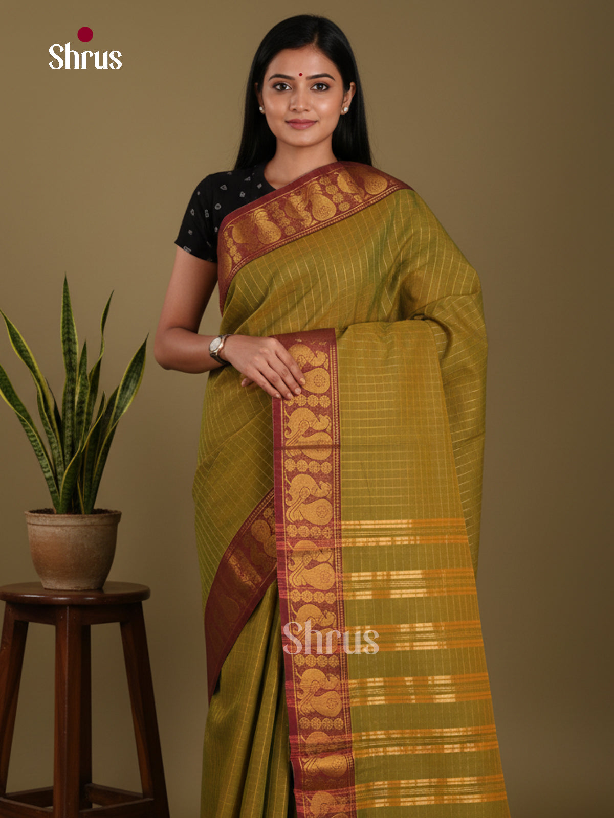 DKS28088 - Chettinad Mix Cotton-Without Blouse Saree