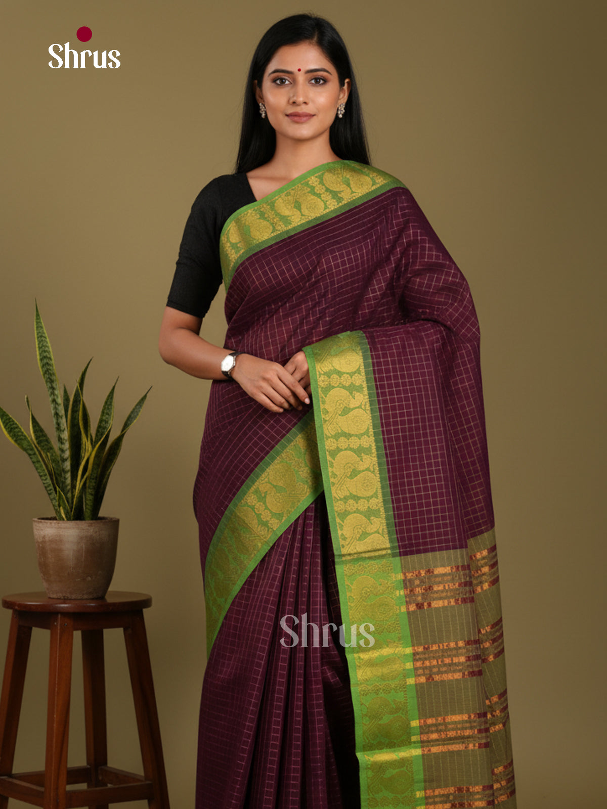 DKS28098 - Chettinad Mix Cotton-Without Blouse Saree