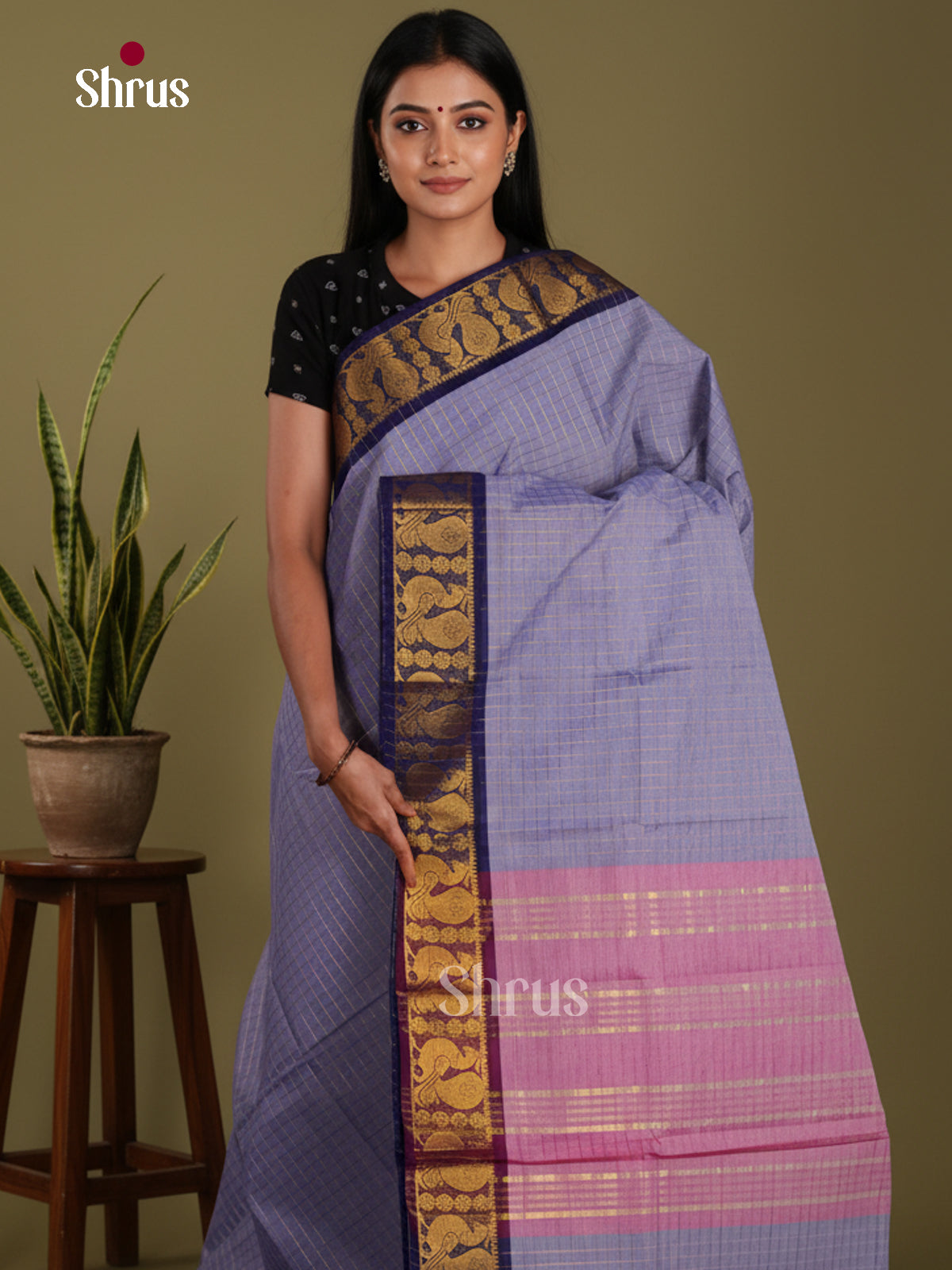 DKS28099 - Chettinad Mix Cotton-Without Blouse Saree