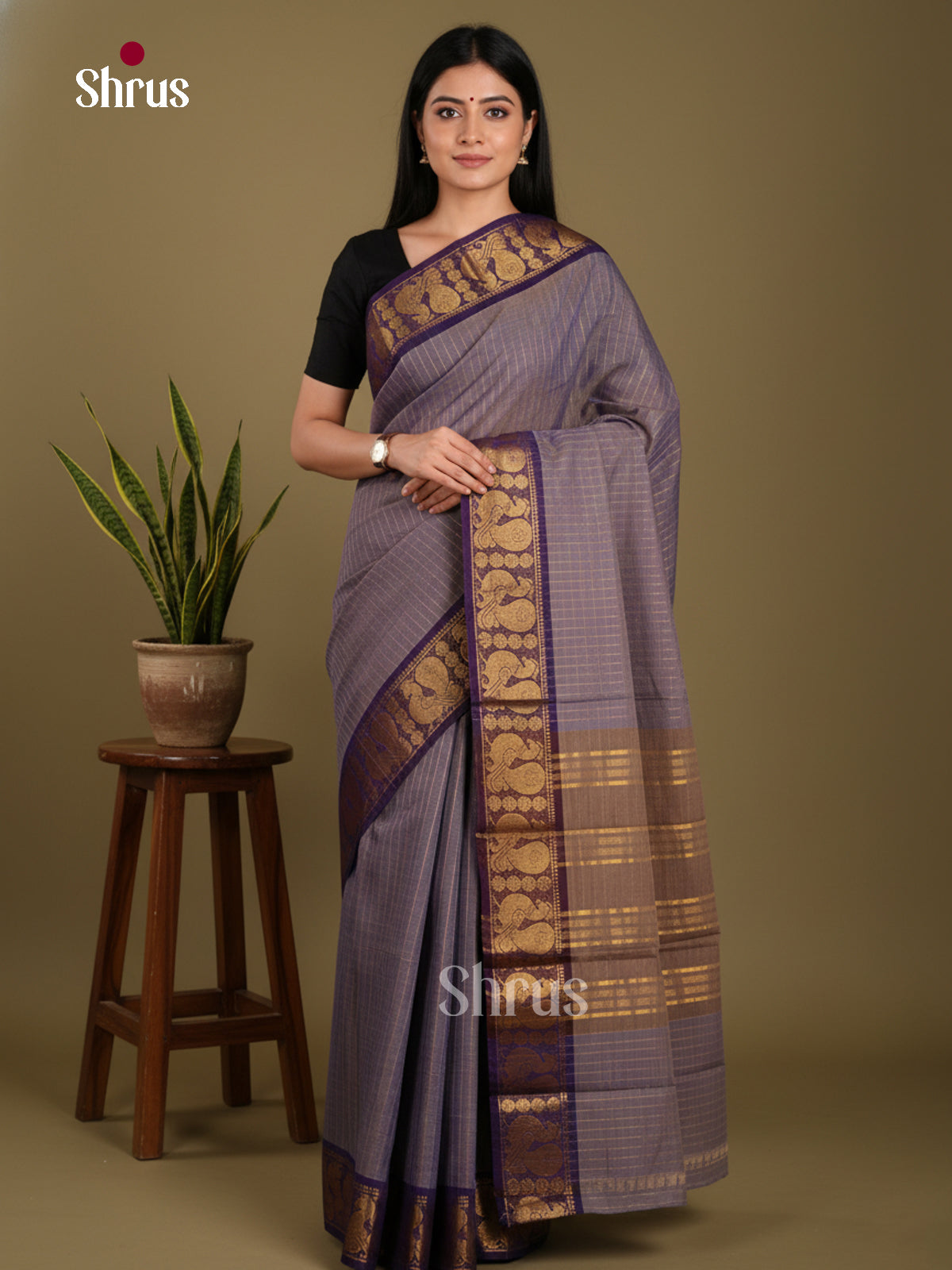 DKS28102 - Chettinad Mix Cotton-Without Blouse Saree