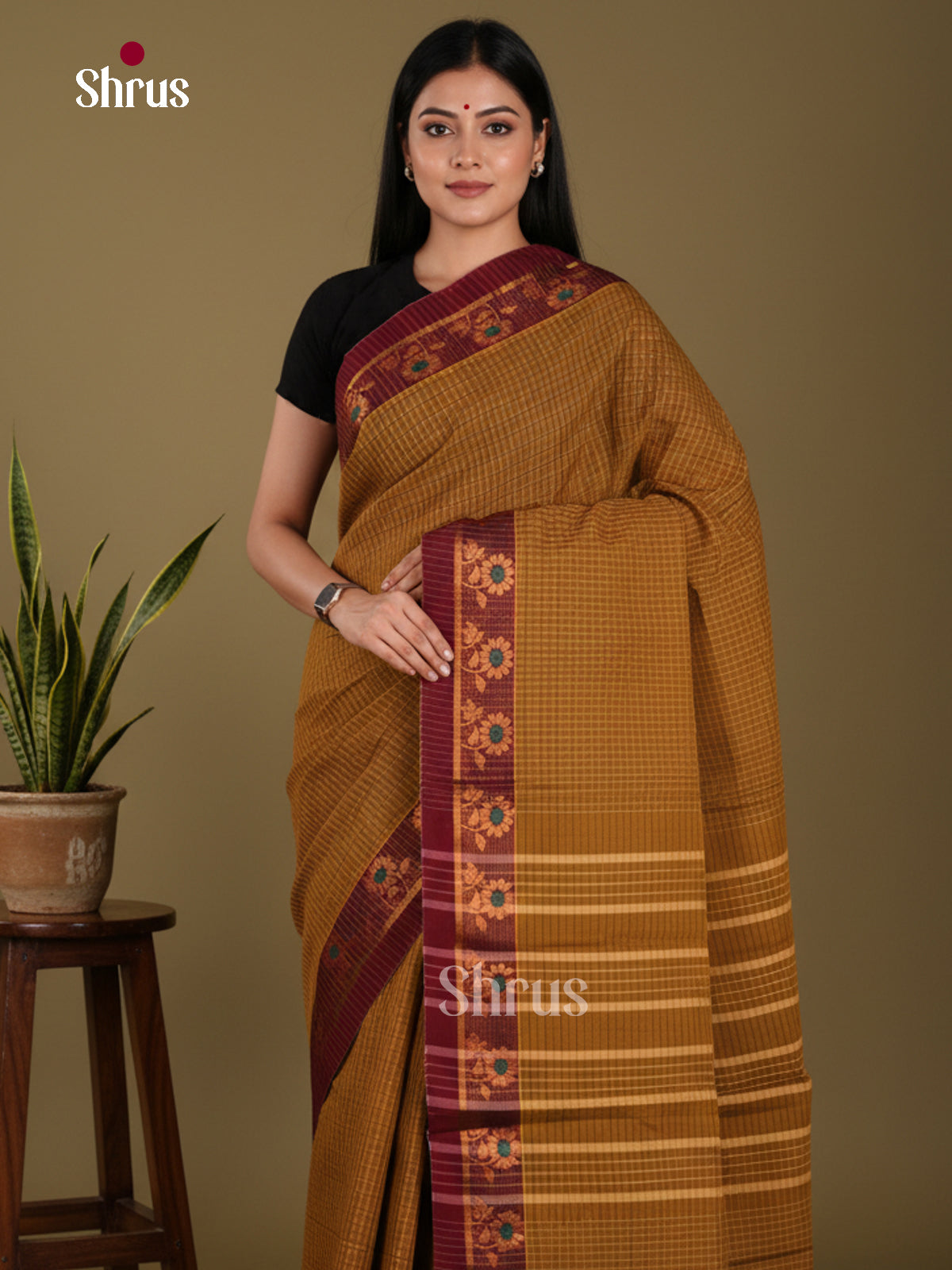 DKS28110 - Chettinad Mix Cotton-Without Blouse Saree