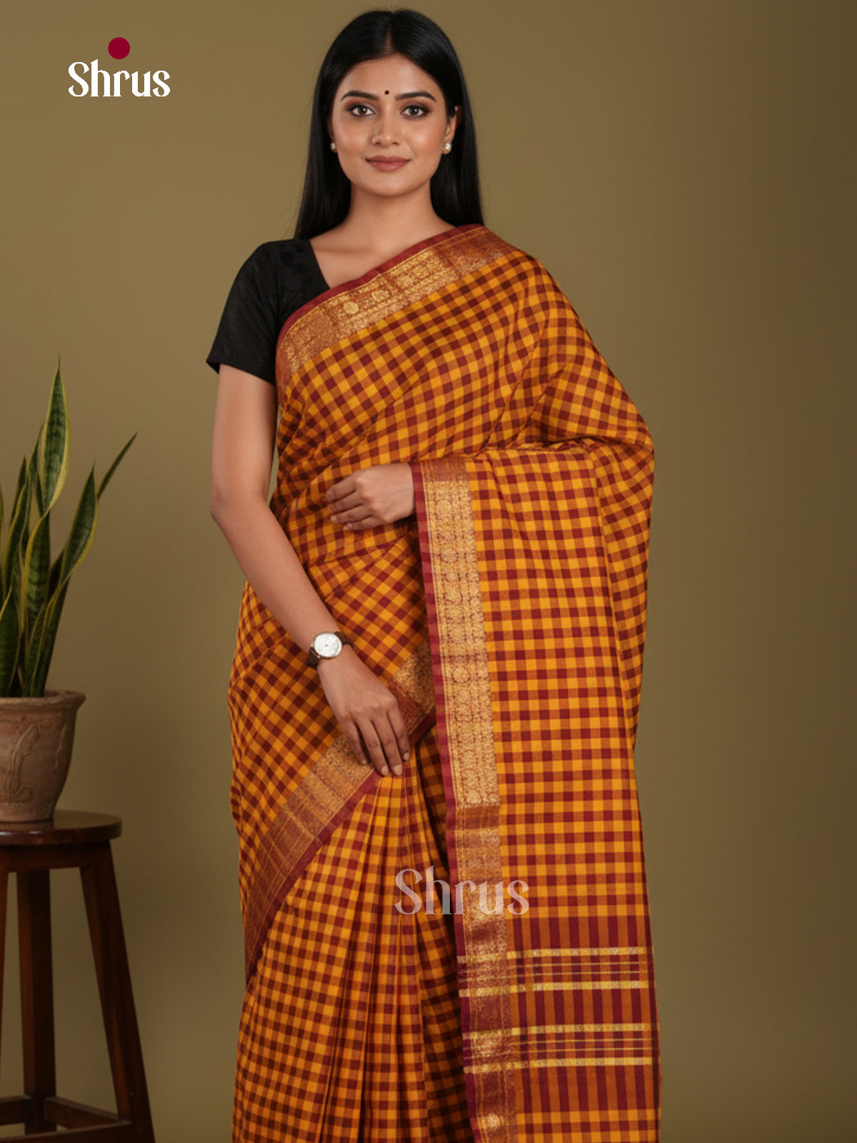 DKS28113 - Chettinad Mix Cotton-Without Blouse Saree