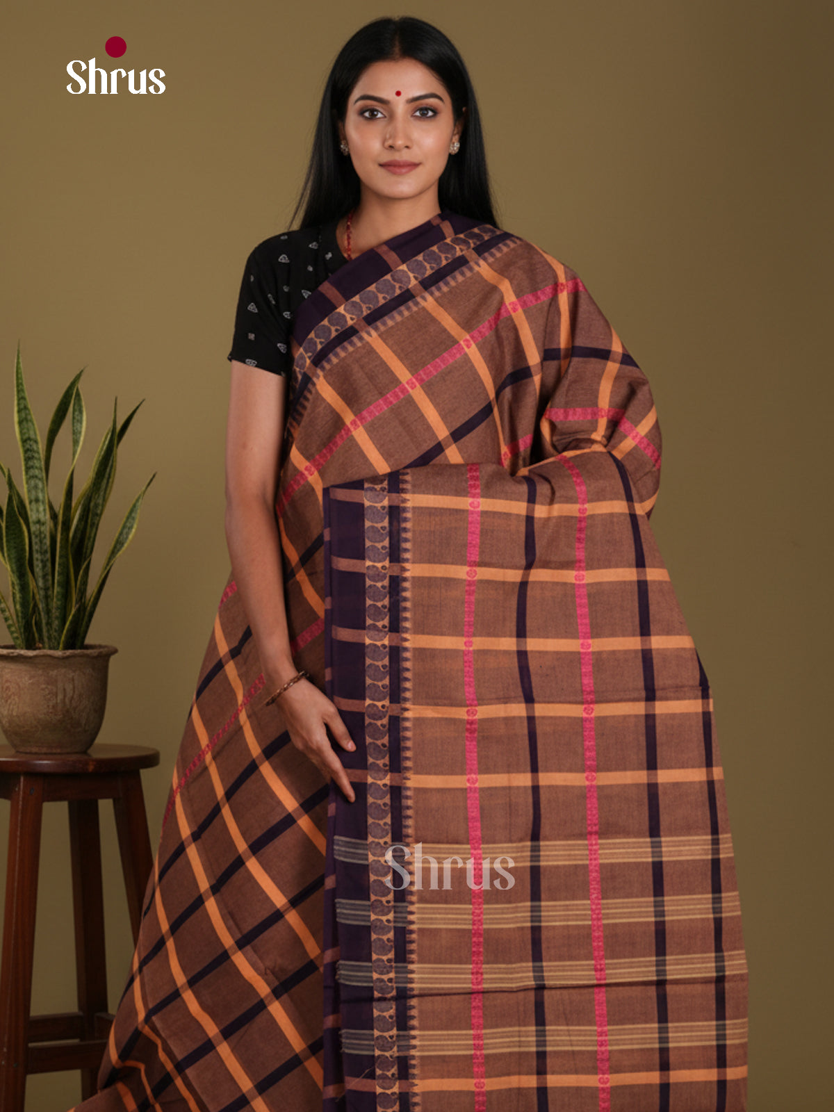 DKS28116 - Chettinad Mix Cotton-Without Blouse Saree