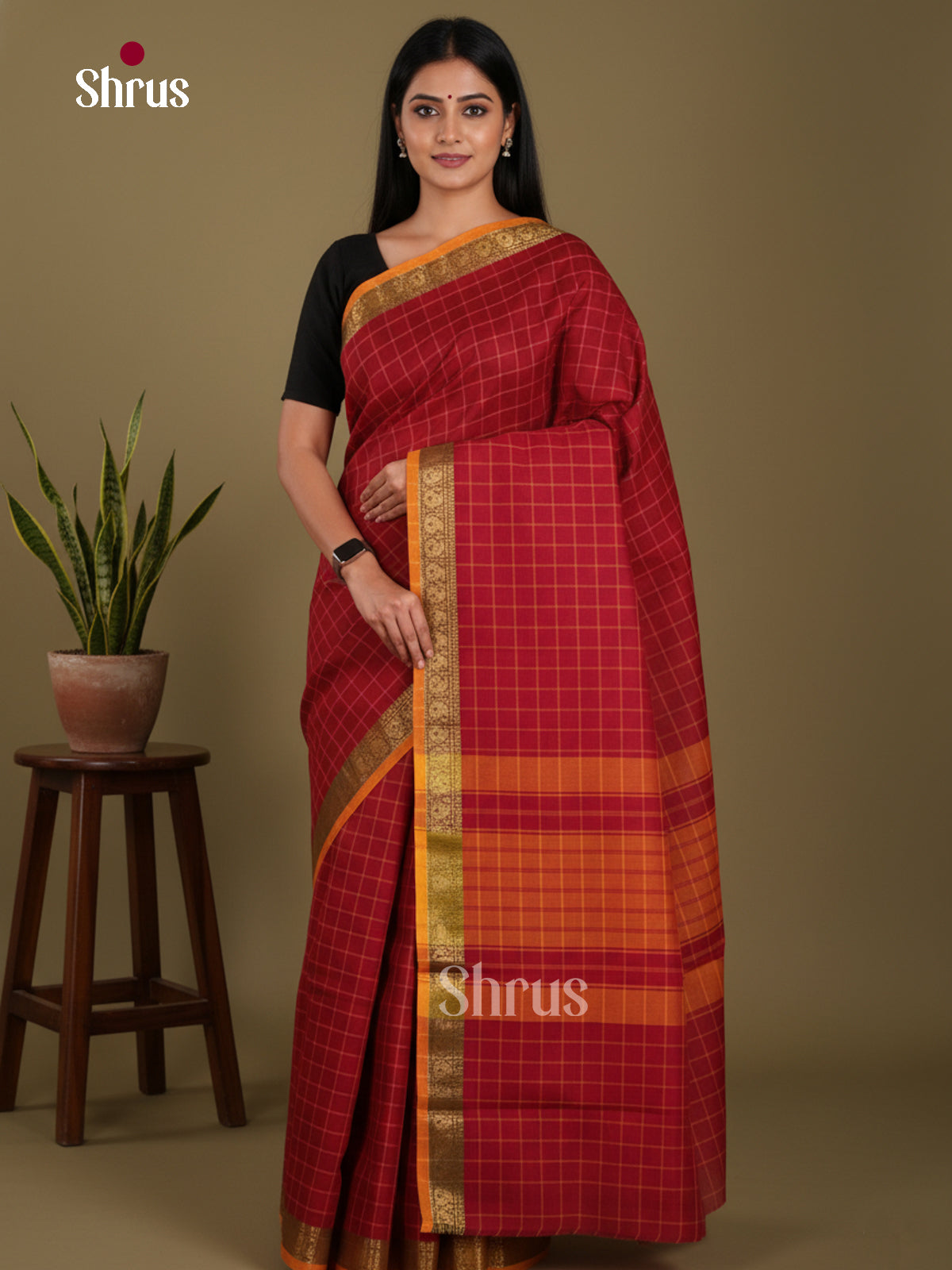 DKS28117 - Chettinad Mix Cotton-Without Blouse Saree