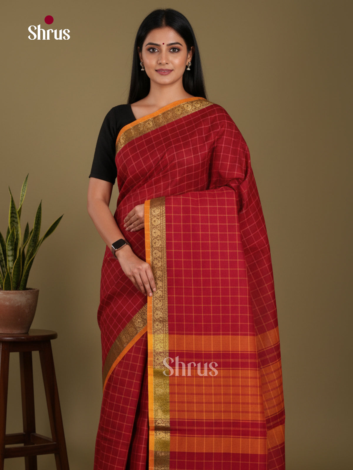DKS28117 - Chettinad Mix Cotton-Without Blouse Saree