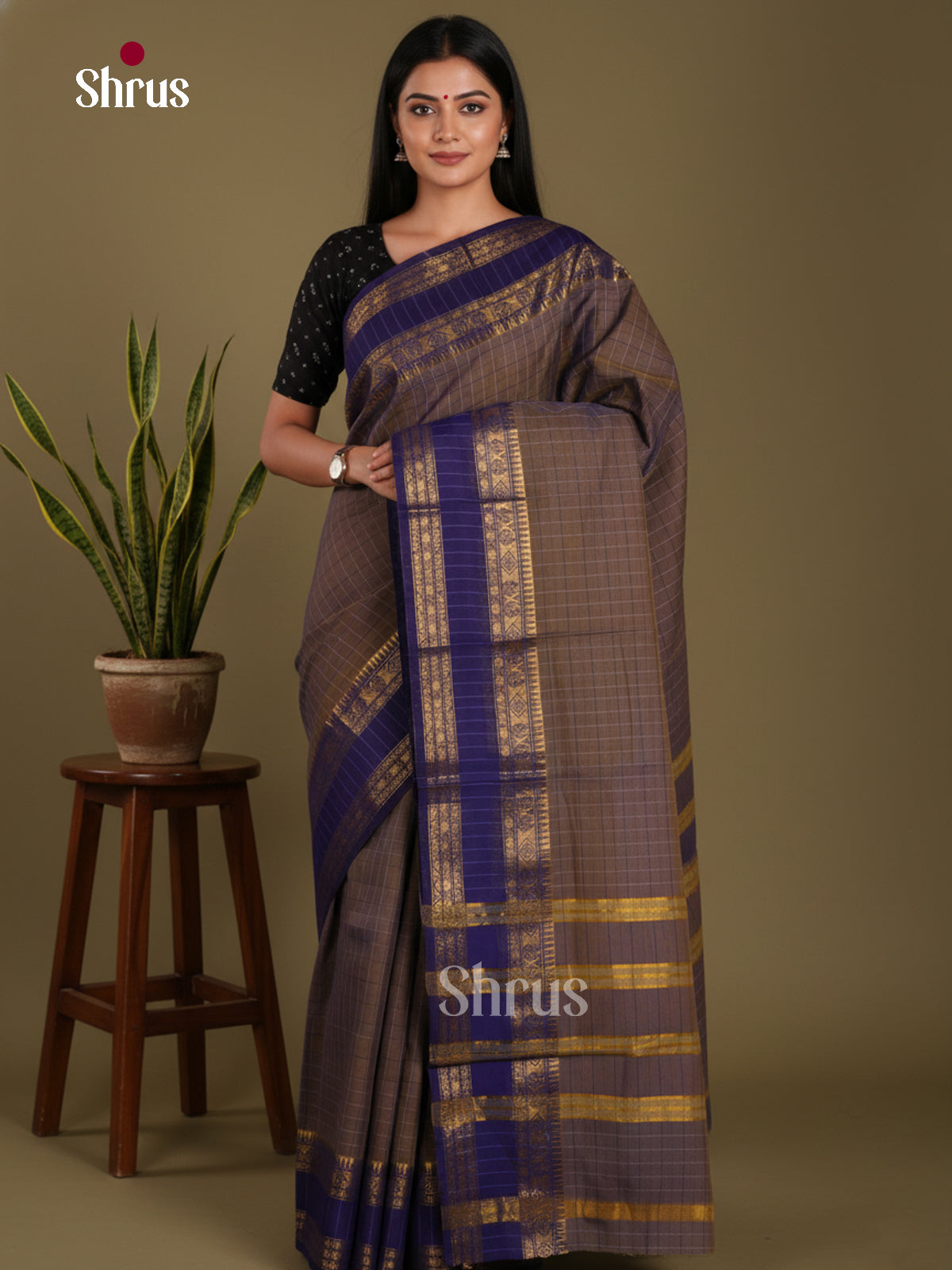 DKS28119 - Chettinad Mix Cotton-Without Blouse Saree